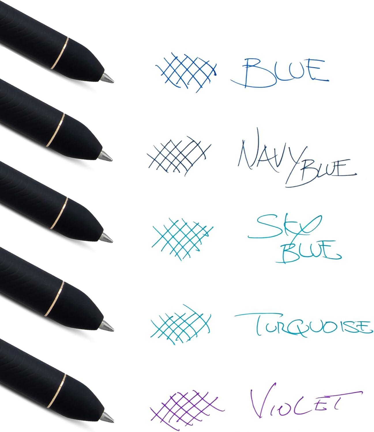 image:imagePentel EnerGel Kuro Shades of Leaves Retractable Liquid Gel Pen Assorted Ink Colors Pack of 5 BL437LVSPF5Shades of the Ocean