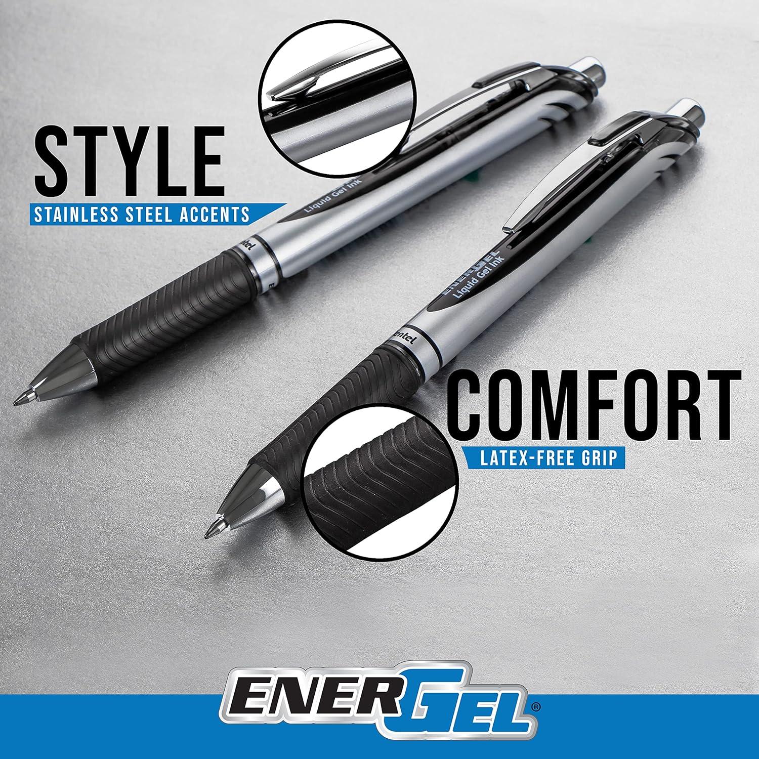 image:imagePentel EnerGel RTX Dark Matter Liquid Gel Pen 07mm Assorted Dark Ink Colors Pack of 6 BL77DMPF6M