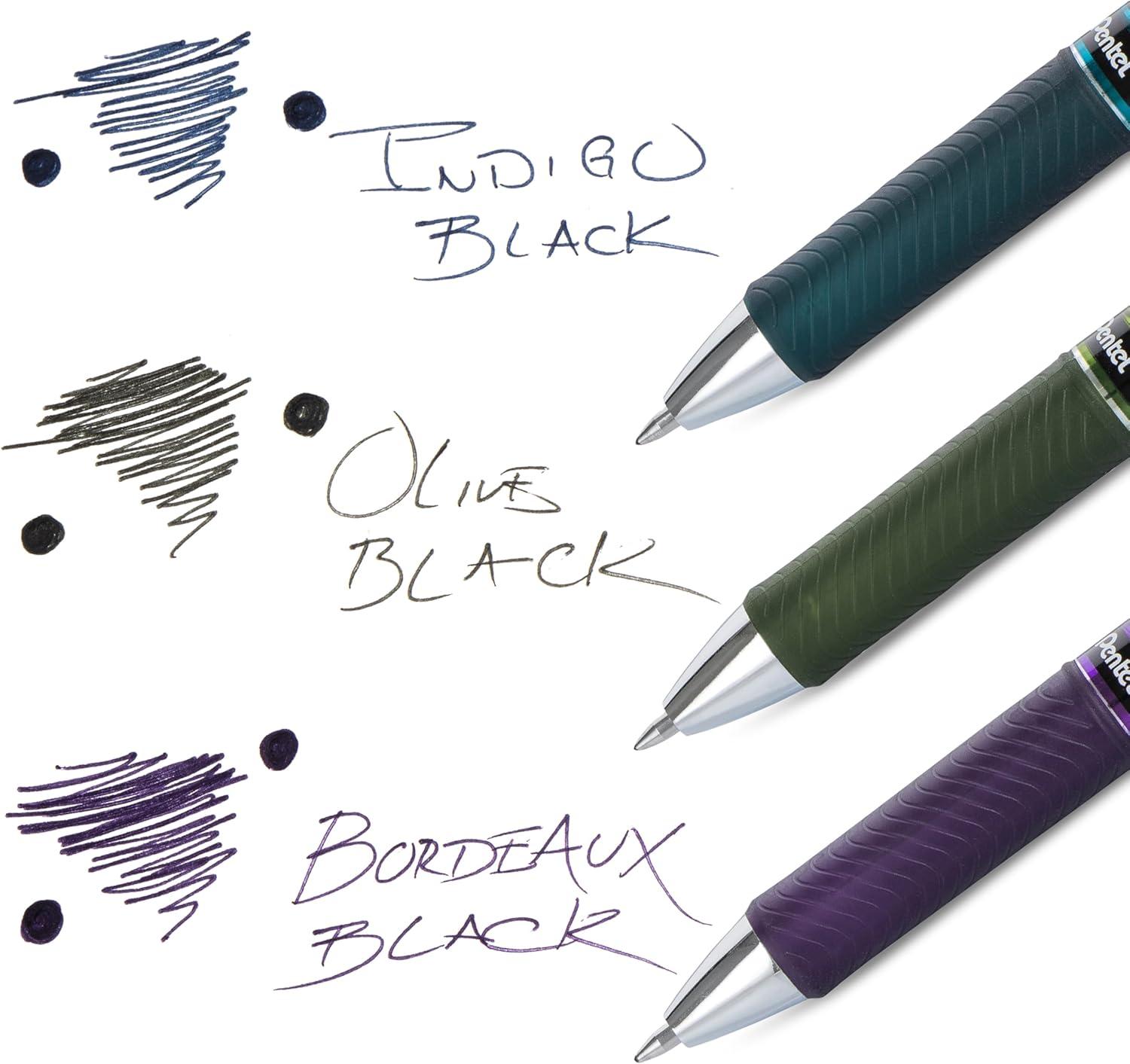 image:imagePentel EnerGel RTX Dark Matter Liquid Gel Pen 07mm Assorted Dark Ink Colors Pack of 6 BL77DMPF6M