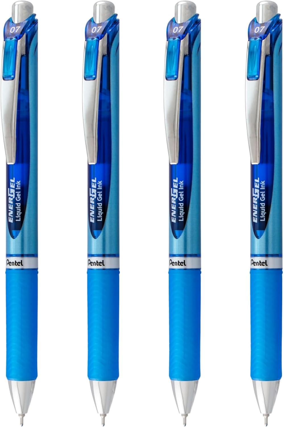 image:imagePentel EnerGel RTX Liquid Gel Pen Medium 07mm Blue Ink 4pk BLN77PF4CBlue