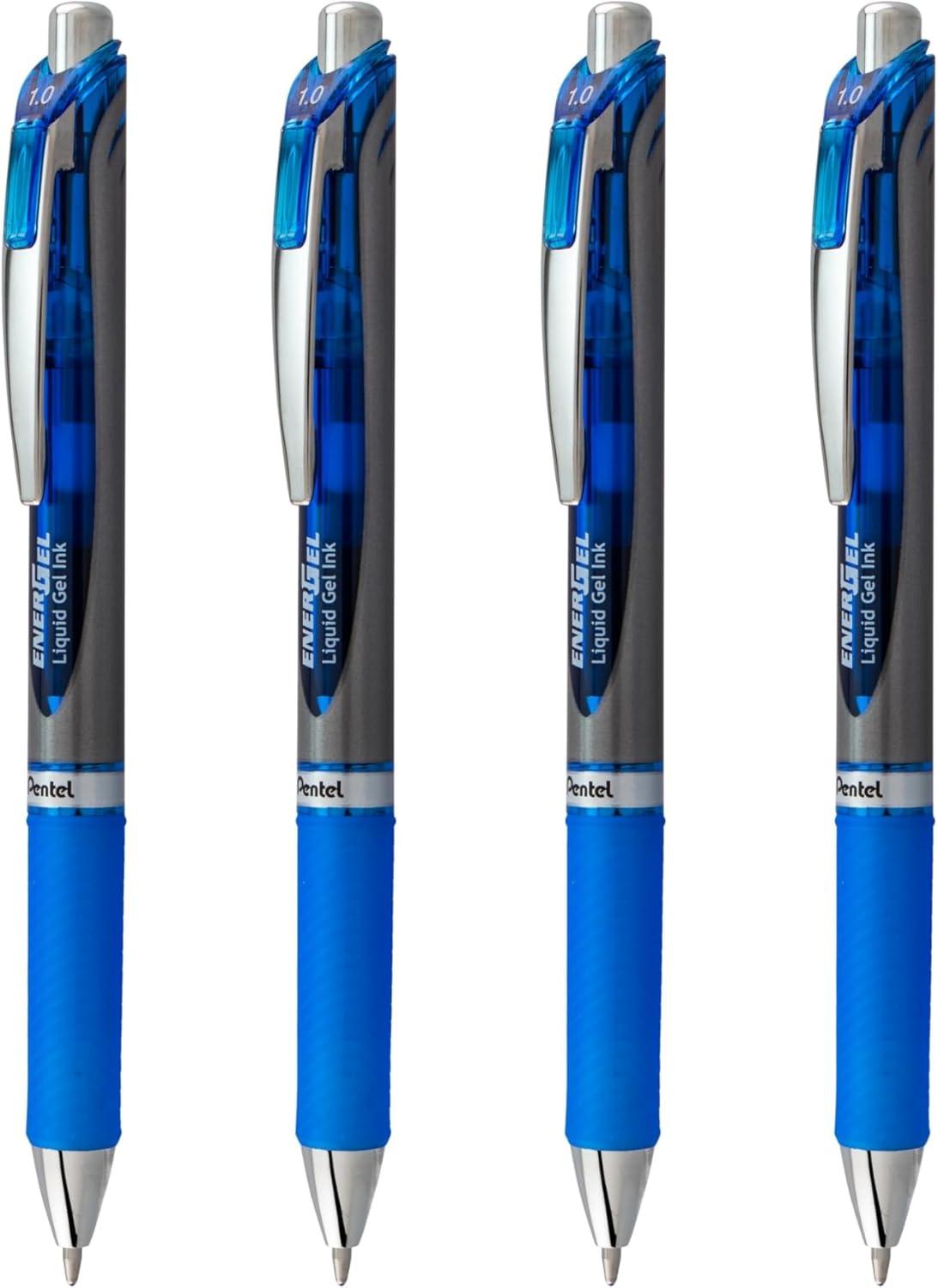 image:imagePentel EnerGel RTX Liquid Gel Pens Bold 10mm Blue Ink 4pk BL80PF4CBlue