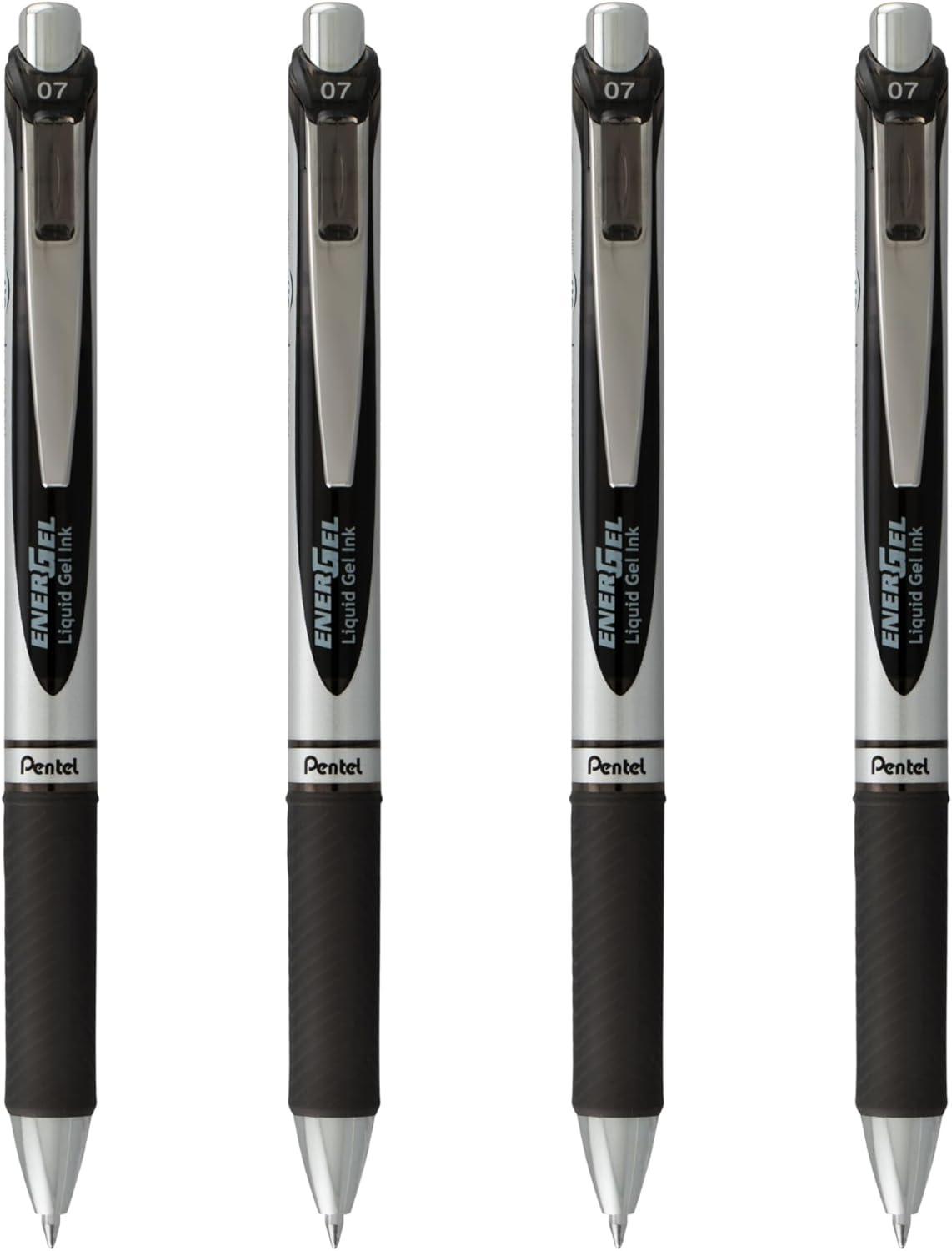image:imagePentel EnerGel RTX Liquid Gel Pens Medium 07mm Black Ink 4pk BL77PF4A