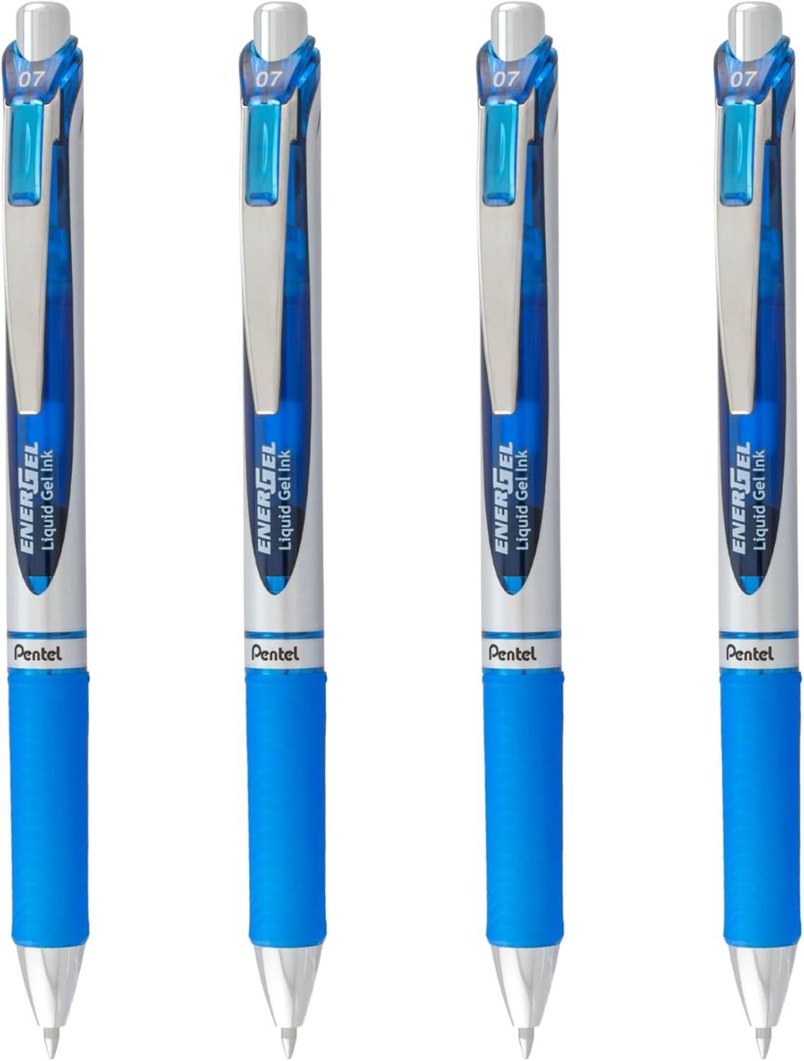 image:imagePentel EnerGel RTX Liquid Gel Pens Medium 07mm Blue Ink 4pk BL77PF4C