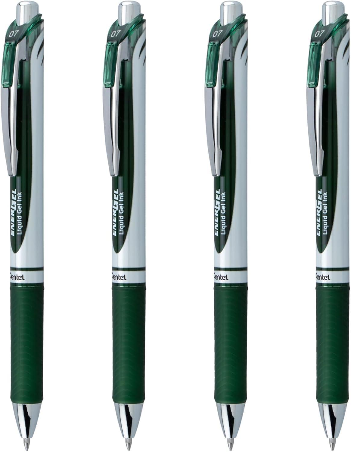 image:imagePentel EnerGel RTX Liquid Gel Pens Medium 07mm Forest Green Ink 4pk BL77PF4D3
