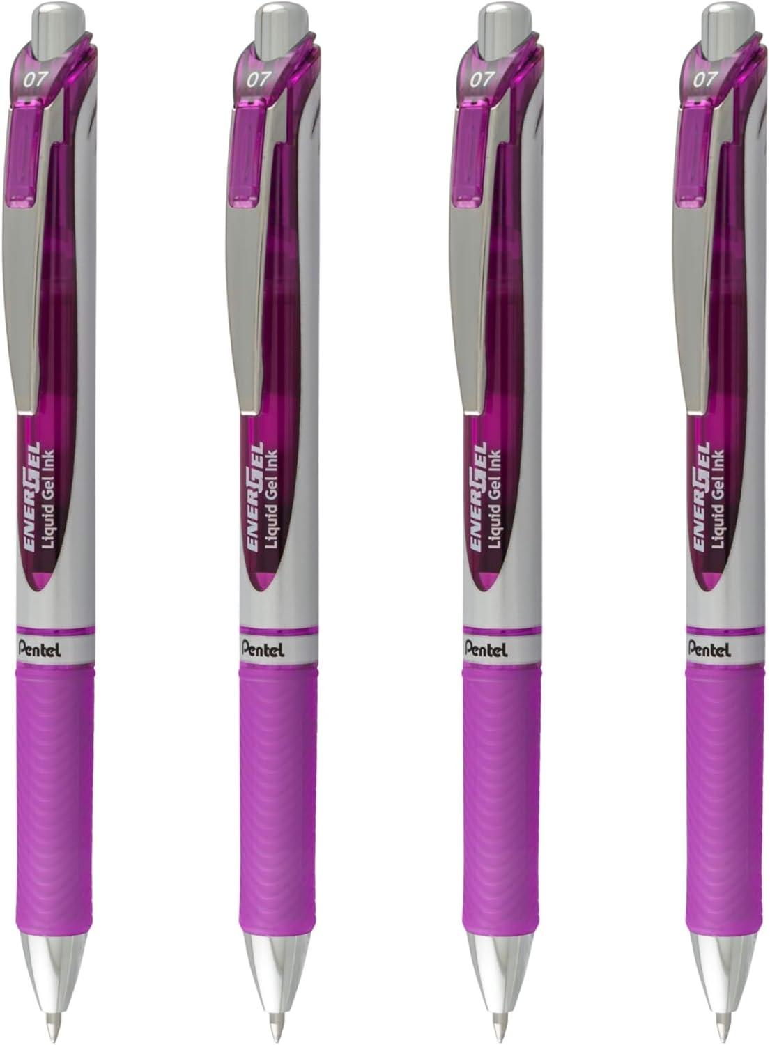 image:imagePentel EnerGel RTX Liquid Gel Pens Medium 07mm Violet 4pk BL77PF4V