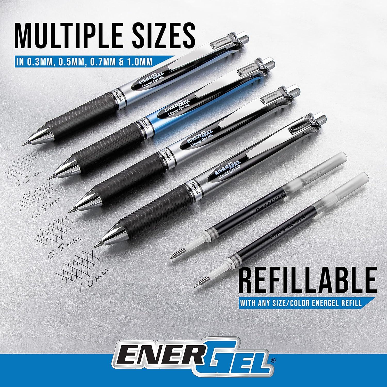 image:imagePentel EnerGel RTX Retractable Liquid Gel Pen Happiness Expressions Pack 07mm Metal Tip Medium Line Assorted Ink Pack of 8 Pens BL77XHAPBP8MHappiness