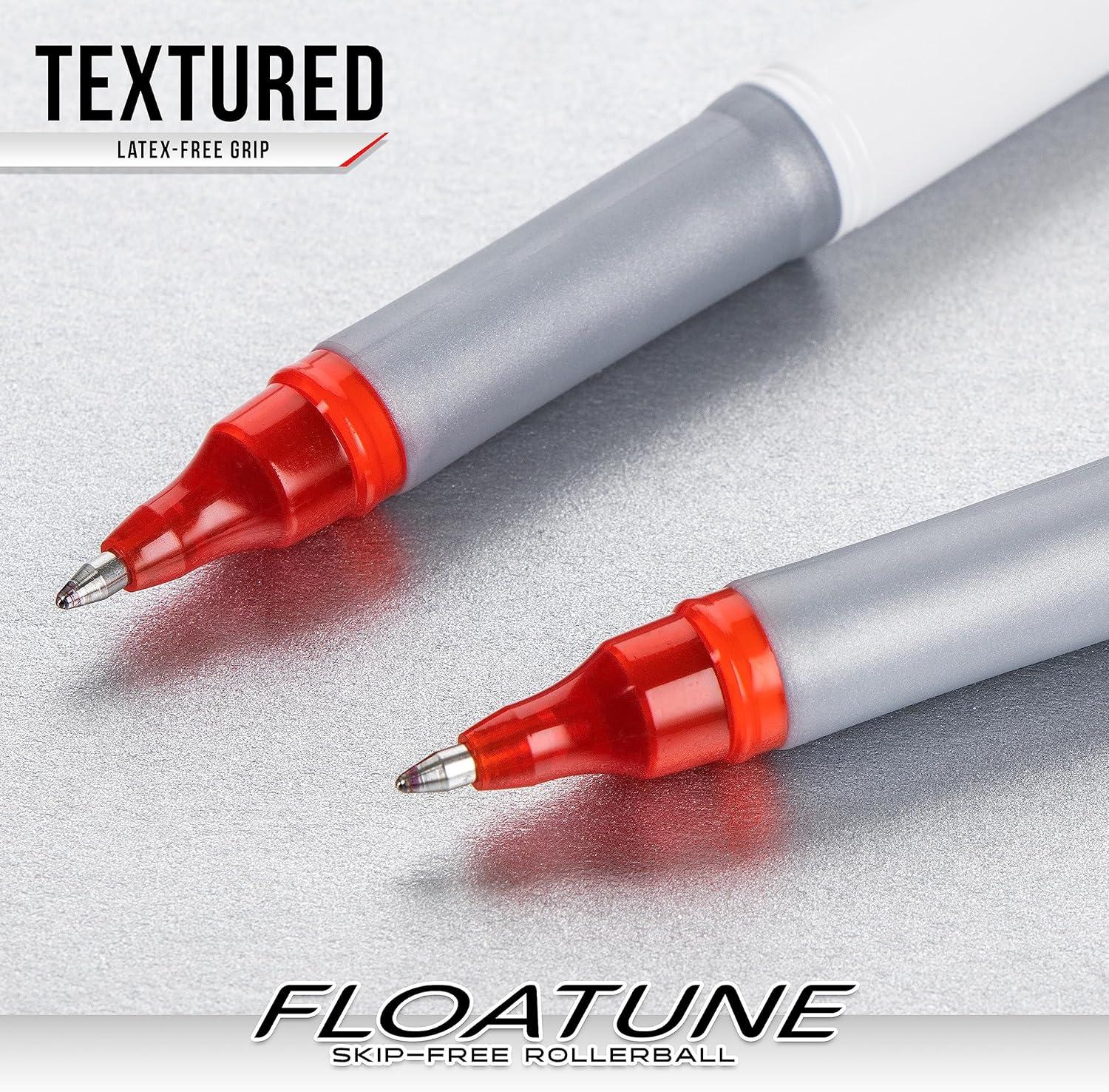 image:imagePentel Floatune Rollerball 08mm medium point Blue Ink Pack of 8 pens BY108PF8CBlack Red Blue
