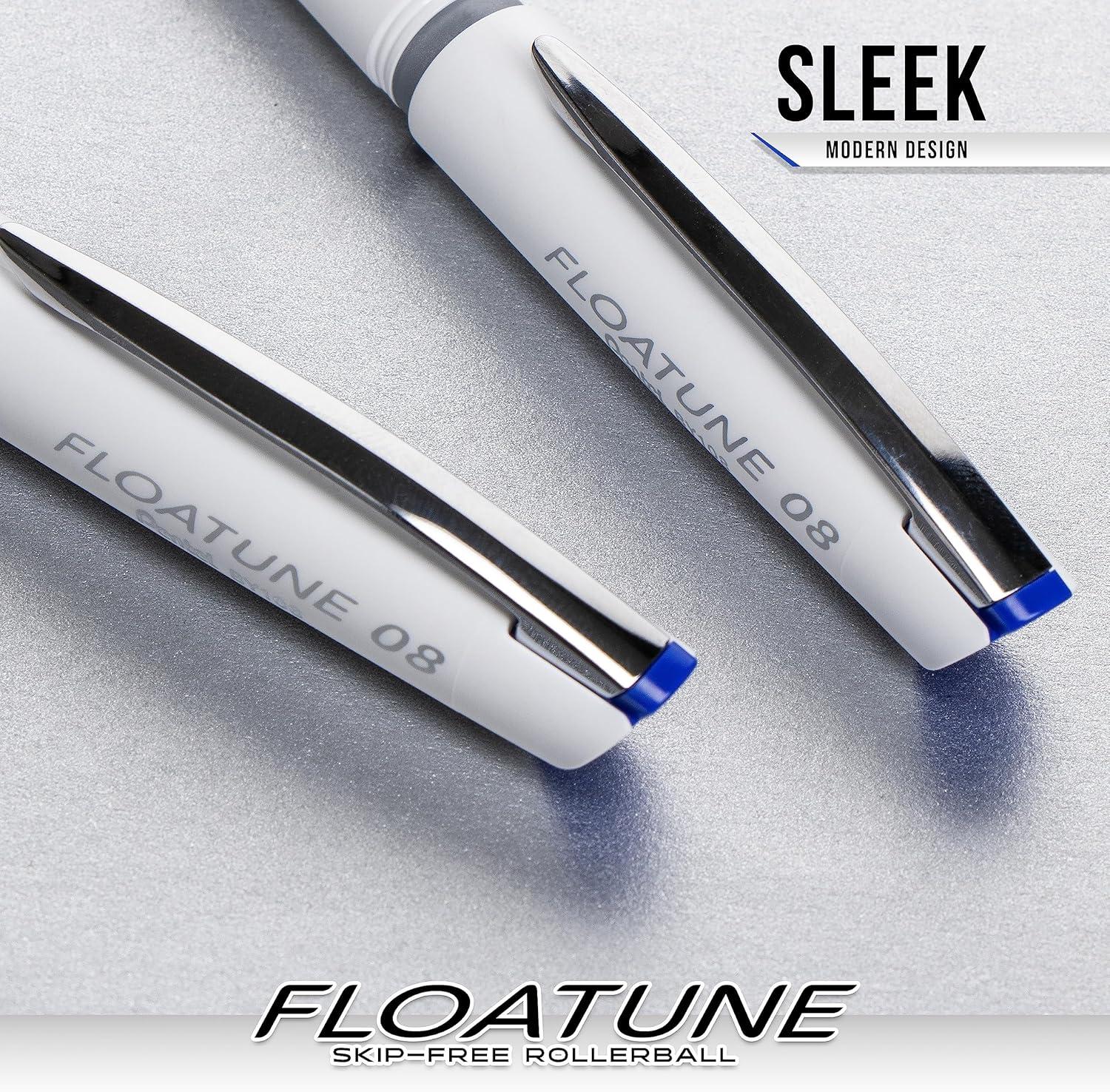 image:imagePentel Floatune Rollerball 08mm medium point Blue Ink Pack of 8 pens BY108PF8CBlack Red Blue