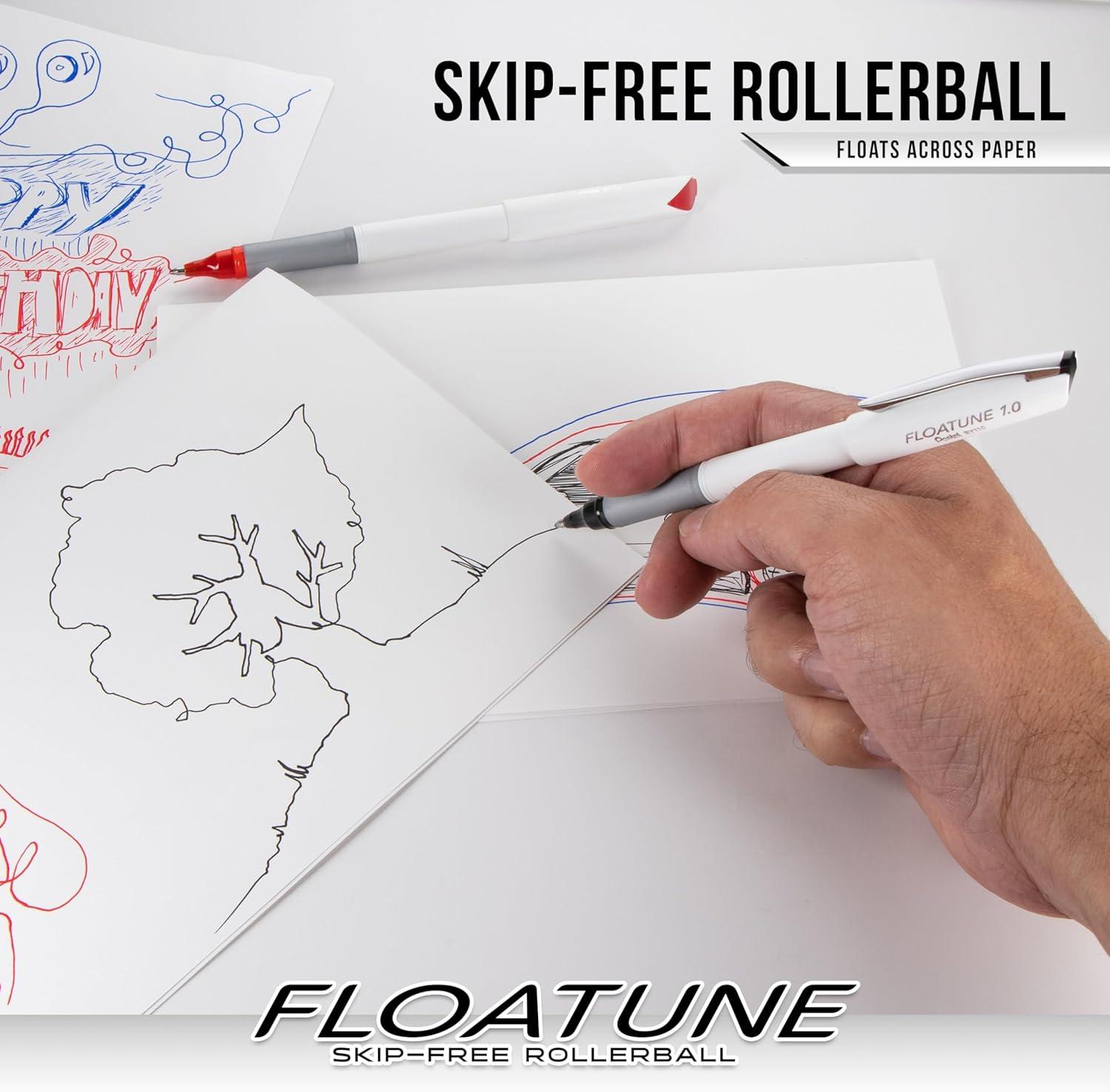 image:imagePentel Floatune Rollerball 10mm Bold Point Blue Ink 5pk BY110PF5C