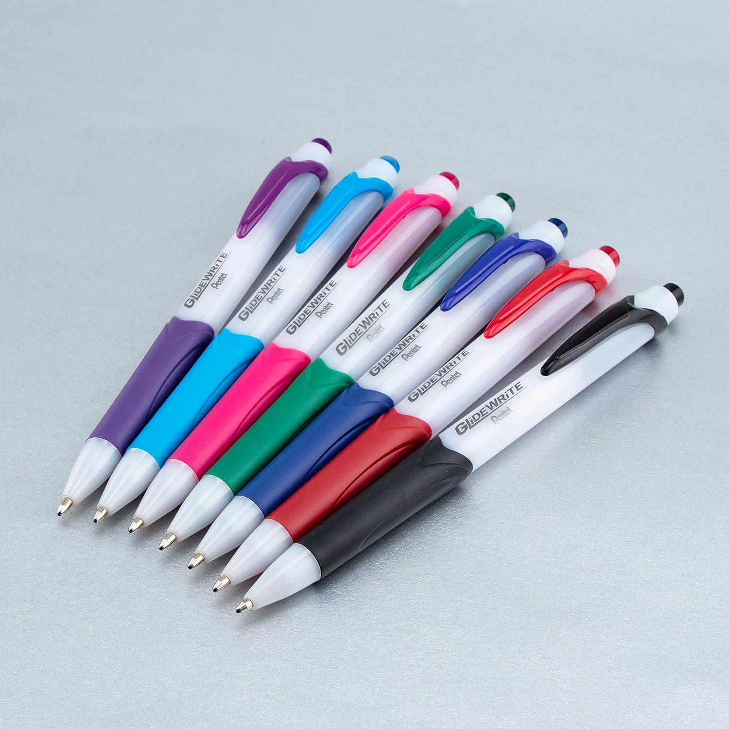 image:imagePentel GlideWrite Ballpoint Pen with TechniFlo Ink 10mm Medium Line Black Ink Pack of 6 BX910BP6ABlue