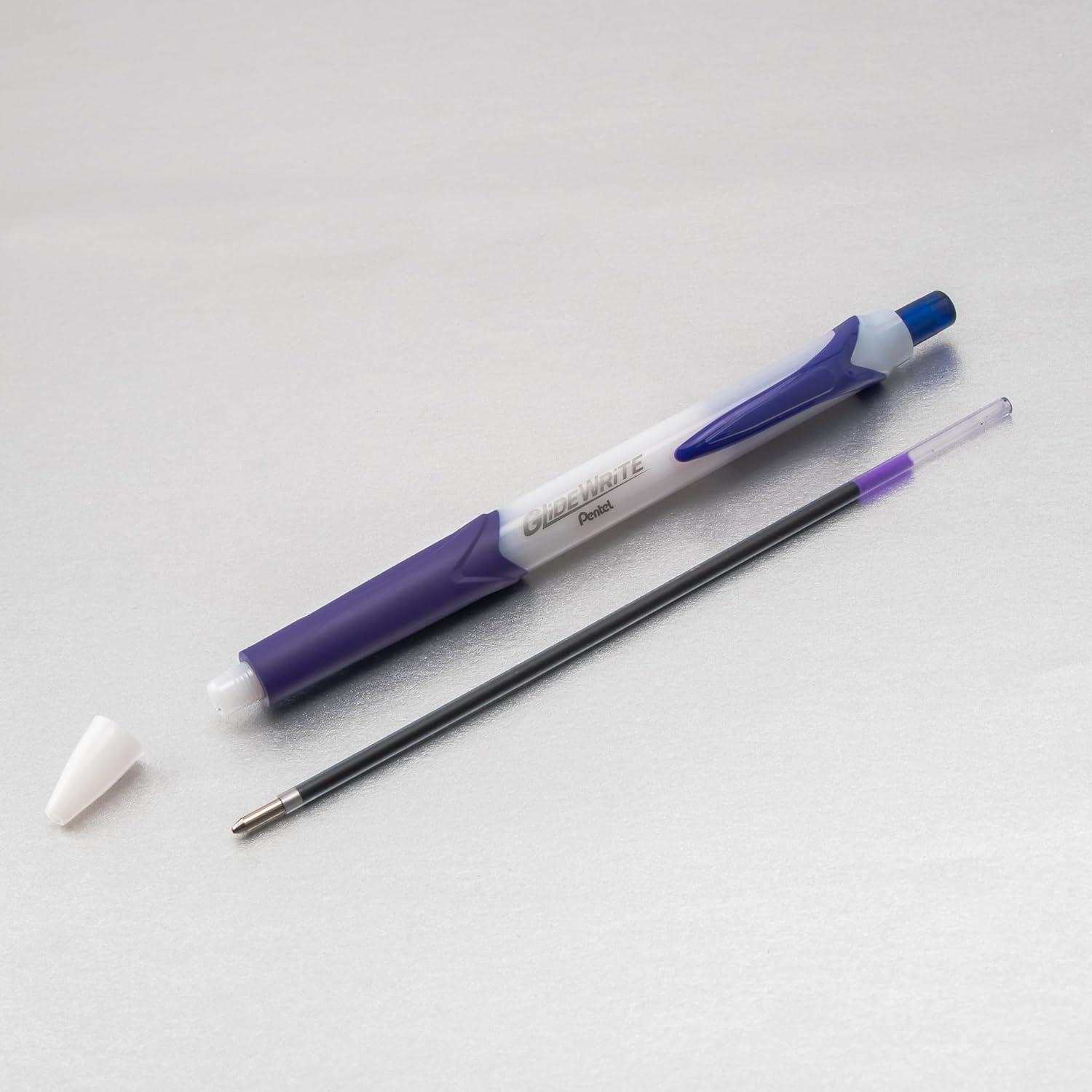 image:imagePentel GlideWrite Ballpoint Pen with TechniFlo Ink 10mm Medium Line Black Ink Pack of 6 BX910BP6ABlue