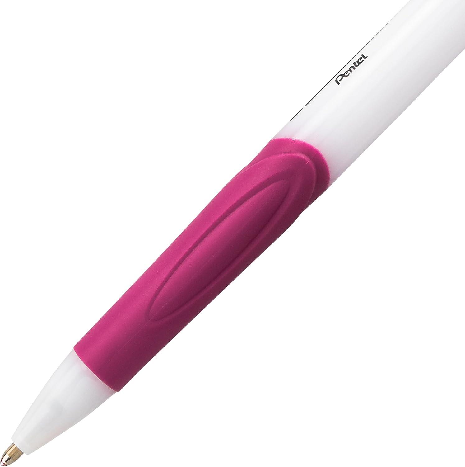 image:imagePentel GlideWrite Ballpoint Pen with TechniFlo Ink 10mm Medium Line Black Ink Pack of 6 BX910BP6ABrown
