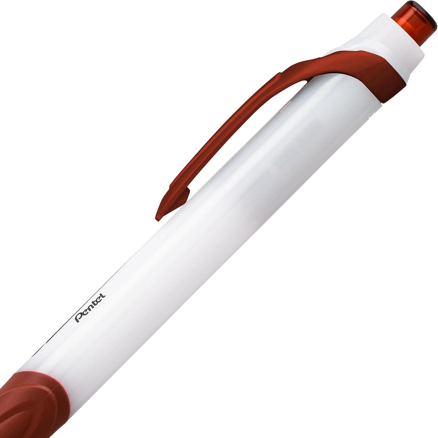 image:imagePentel GlideWrite Ballpoint Pen with TechniFlo Ink 10mm Medium Line Black Ink Pack of 6 BX910BP6ABrown
