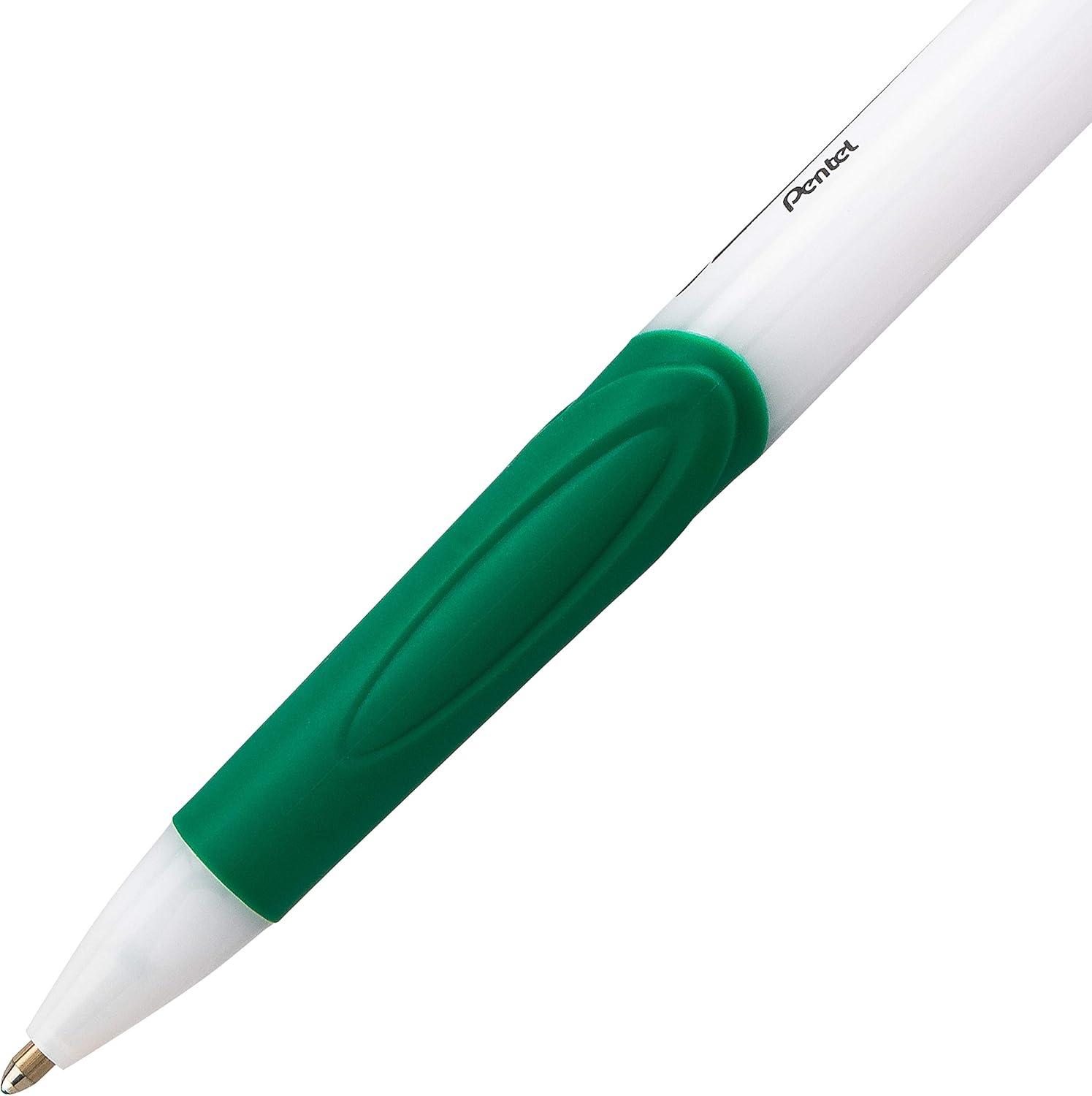 image:imagePentel GlideWrite Ballpoint Pen with TechniFlo Ink 10mm Medium Line Black Ink Pack of 6 BX910BP6AGreen