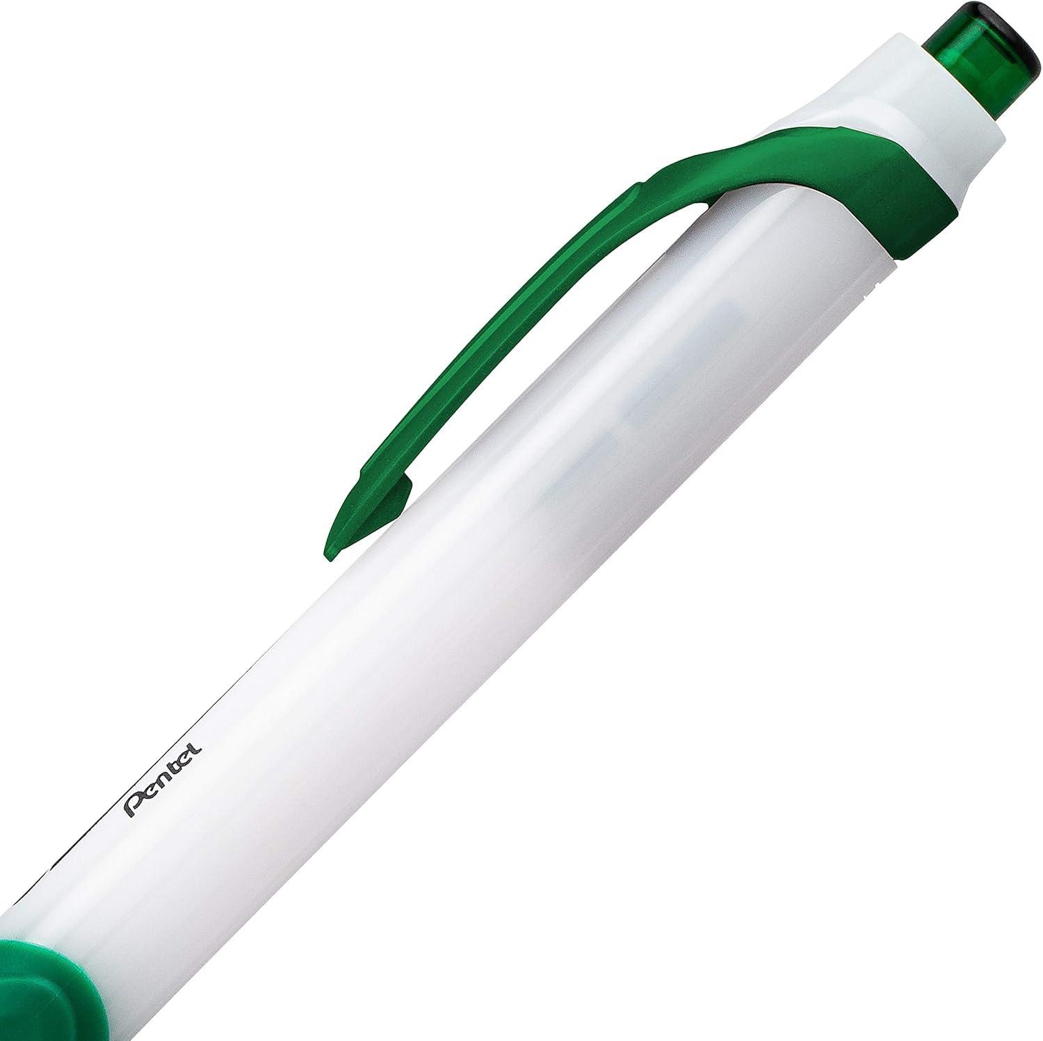 image:imagePentel GlideWrite Ballpoint Pen with TechniFlo Ink 10mm Medium Line Black Ink Pack of 6 BX910BP6AGreen