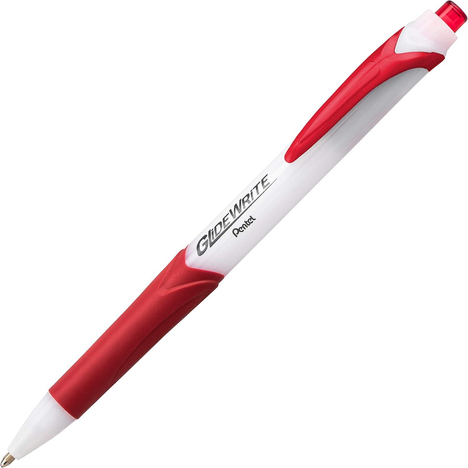 image:imagePentel GlideWrite Ballpoint Pen with TechniFlo Ink 10mm Medium Line Black Ink Pack of 6 BX910BP6AMulticolor