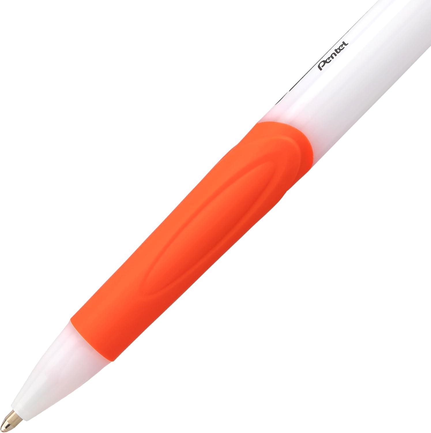 image:imagePentel GlideWrite Ballpoint Pen with TechniFlo Ink 10mm Medium Line Black Ink Pack of 6 BX910BP6AOrange