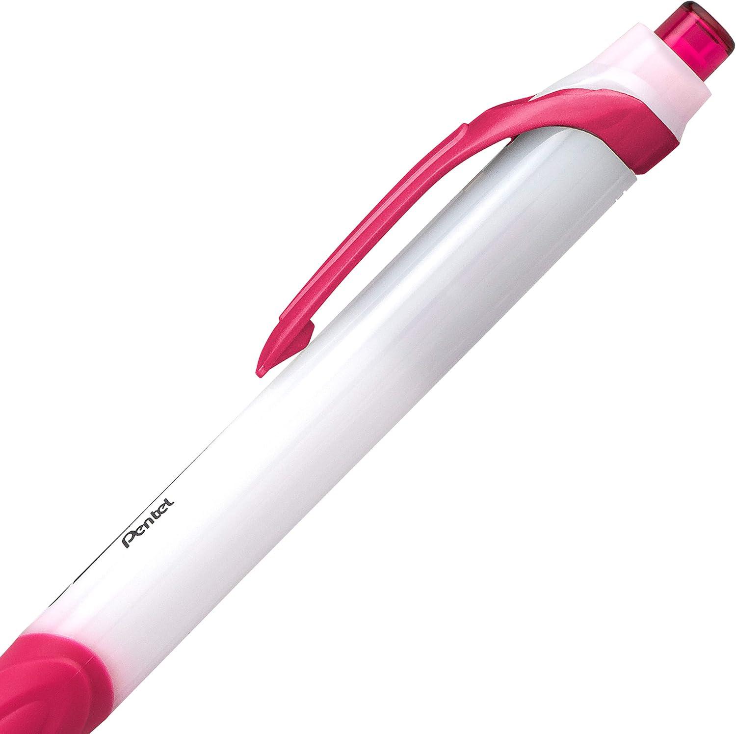 image:imagePentel GlideWrite Ballpoint Pen with TechniFlo Ink 10mm Medium Line Black Ink Pack of 6 BX910BP6APink