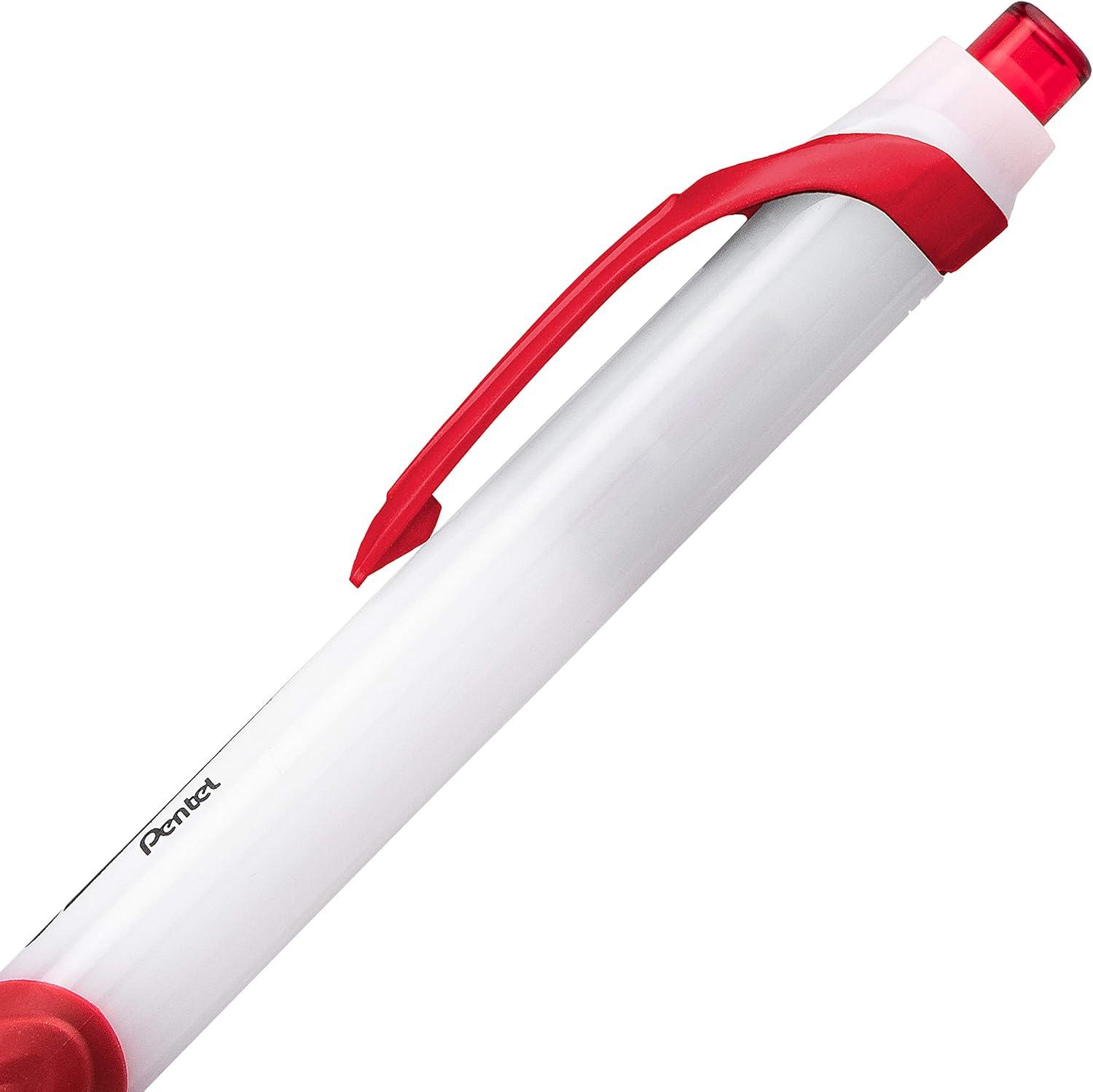 image:imagePentel GlideWrite Ballpoint Pen with TechniFlo Ink 10mm Medium Line Black Ink Pack of 6 BX910BP6ARed