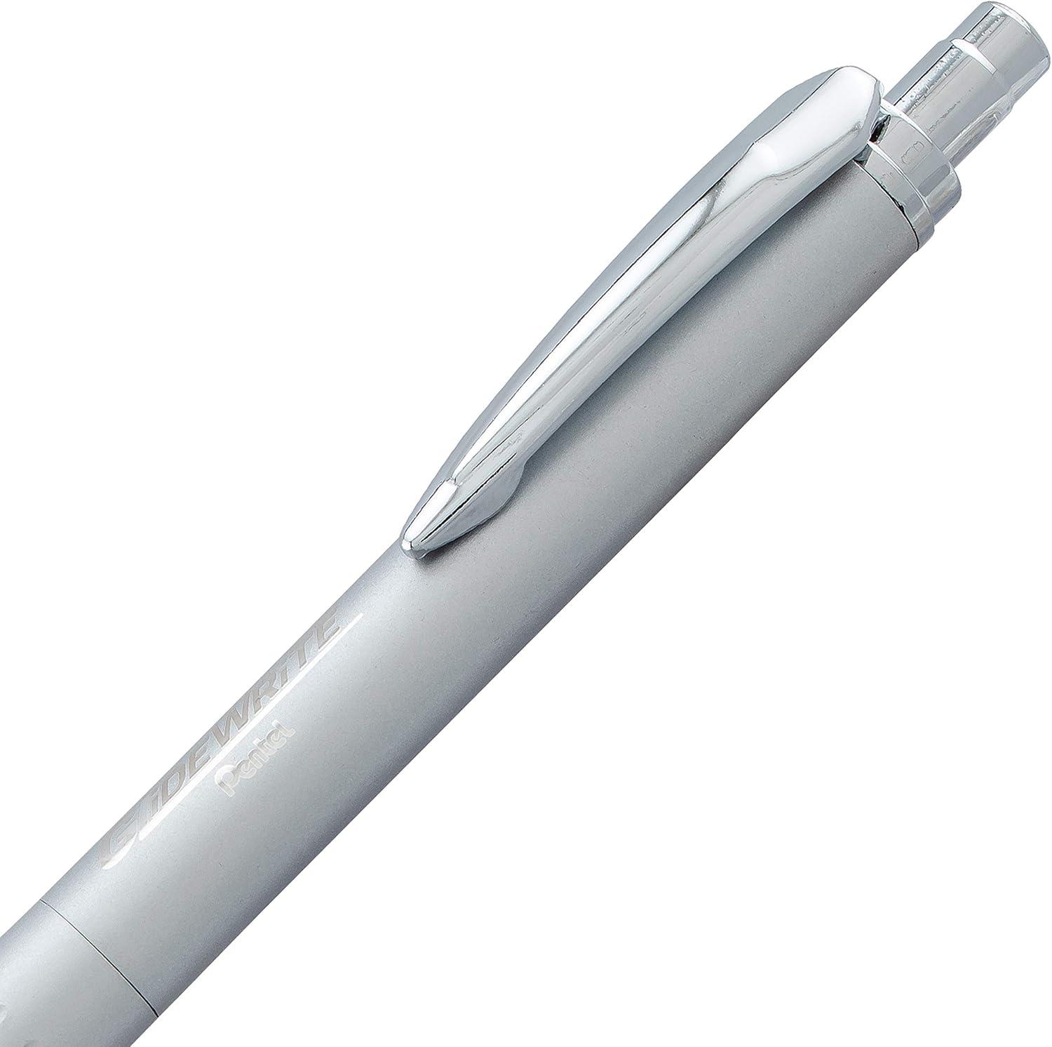 image:imagePentel Glidewrite Executive Ballpoint Pen 10mm Medium Black Metal Barrel Black Ink Pack of 1 BX970ABPSilver