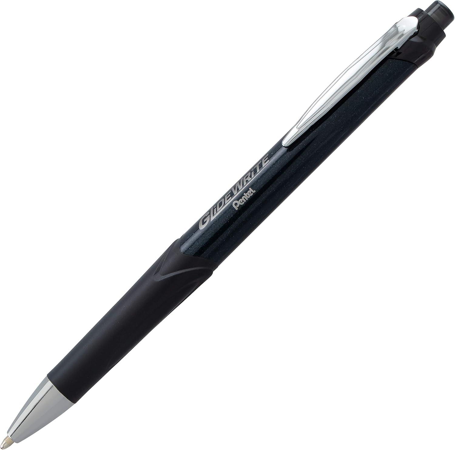 image:imagePentel Glidewrite Signature Ballpoint Pen 10mm Medium Black Barrel Black Ink Pack of 3 BX930ABP3ABlack
