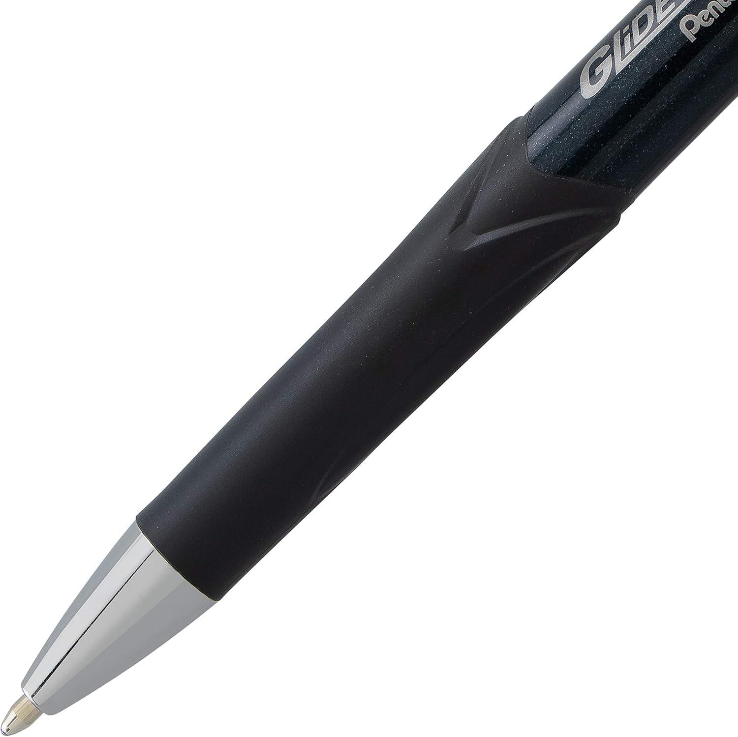 image:imagePentel Glidewrite Signature Ballpoint Pen 10mm Medium Black Barrel Black Ink Pack of 3 BX930ABP3ABlue