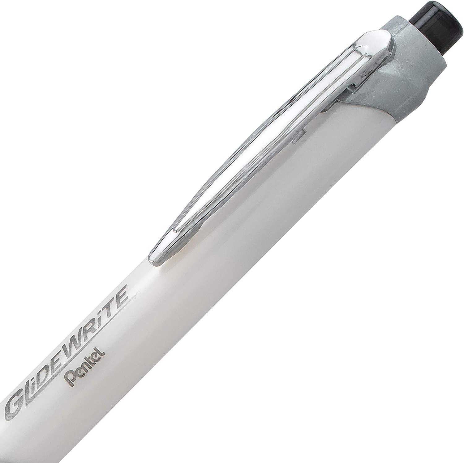 image:imagePentel Glidewrite Signature Ballpoint Pen with Smooth TechniFlo Ink 10mm Medium Point 6Pack of 3 Black Ink amp 3 Blue Ink Pens