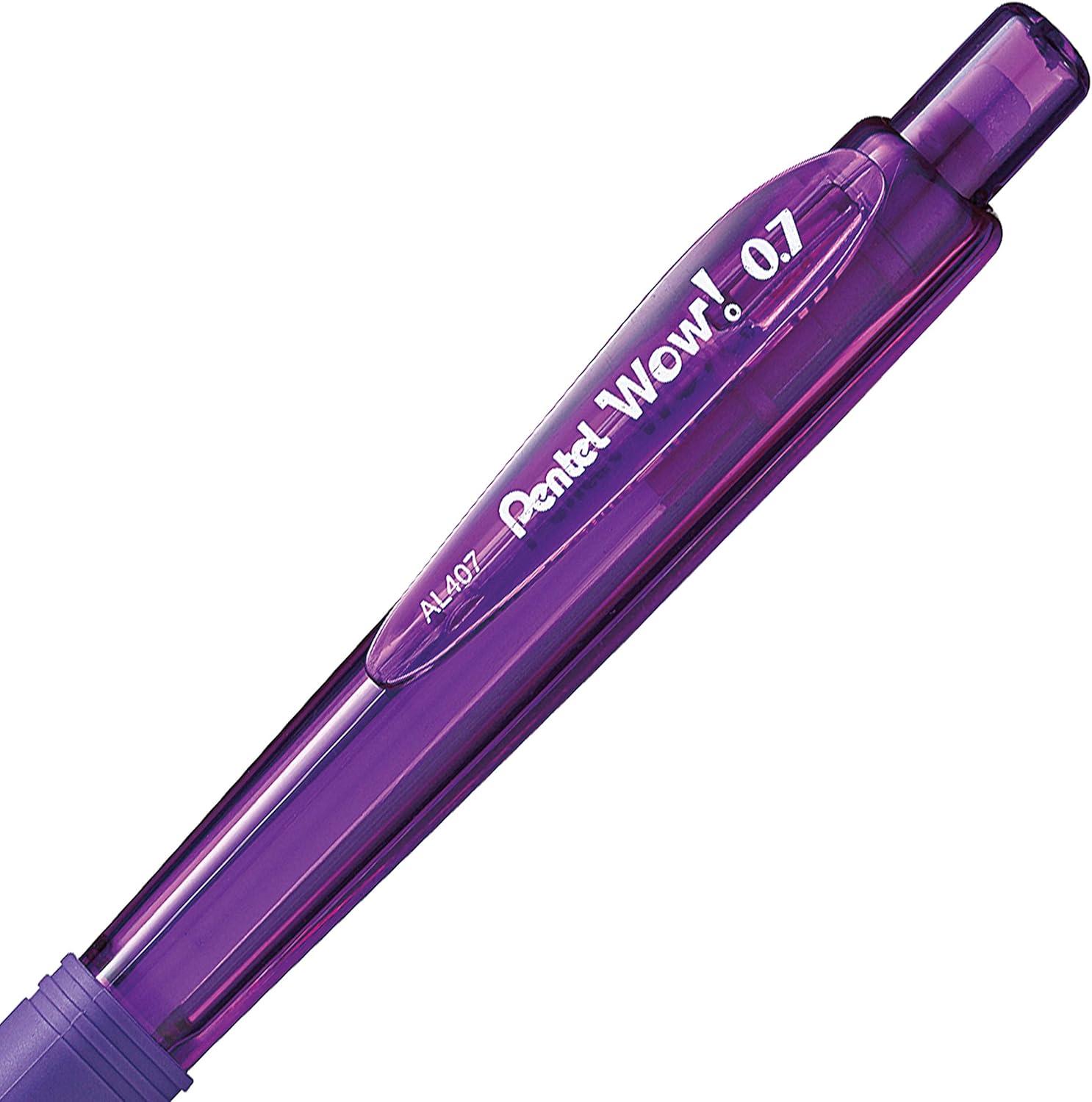 image:imagePentel 07mm Wow Mechanical Pencil with Violet Barrel Box of 12 AL407V
