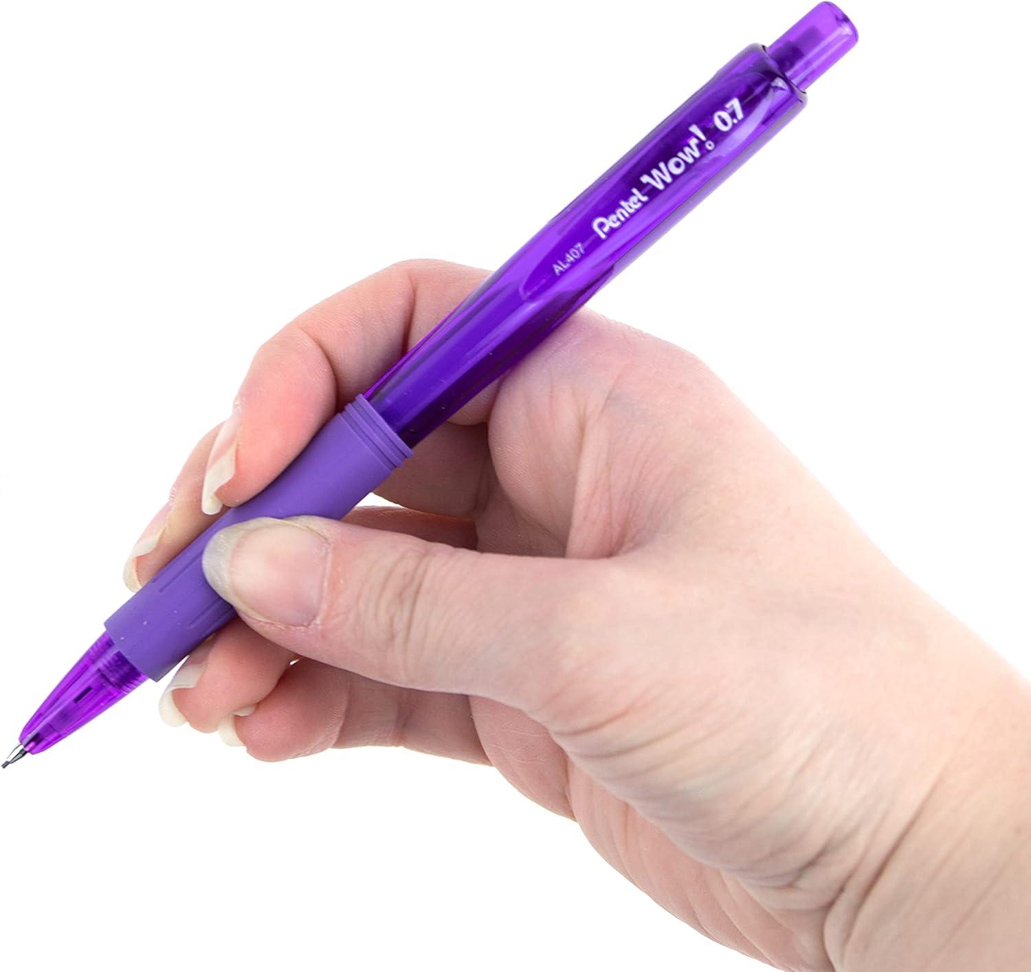 image:imagePentel 07mm Wow Mechanical Pencil with Violet Barrel Box of 12 AL407V