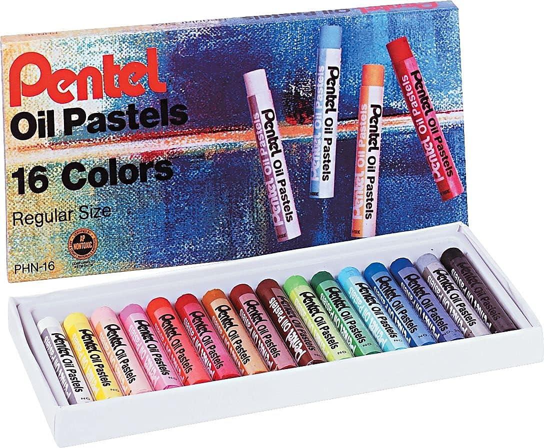image:imagePentel Arts Oil Pastel Set Assorted Colors Set of 25 PHN251 Count Pack of 16