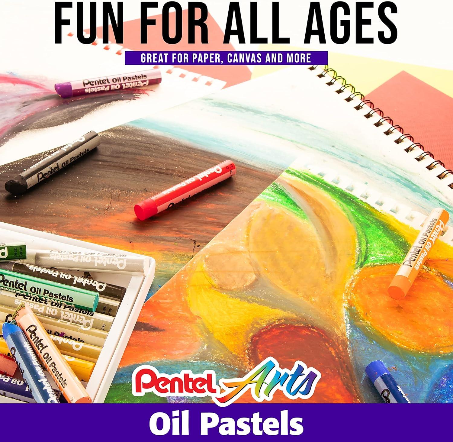 image:imagePentel Arts Oil Pastel Set Assorted Colors Set of 25 PHN2536 Count Pack of 1