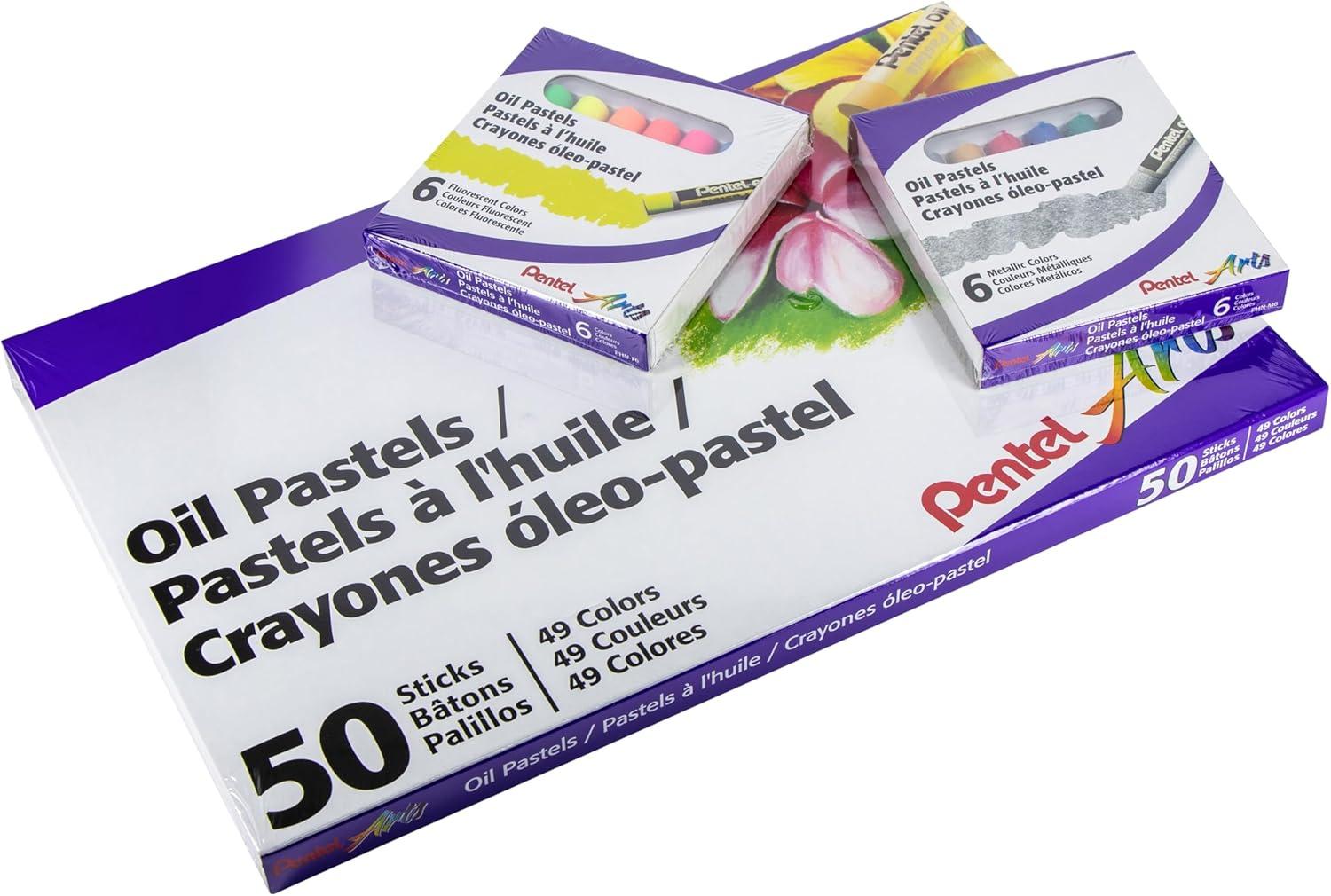 image:imagePentel Arts Oil Pastel Set Assorted Colors Set of 25 PHN2562 Count Pack of 1
