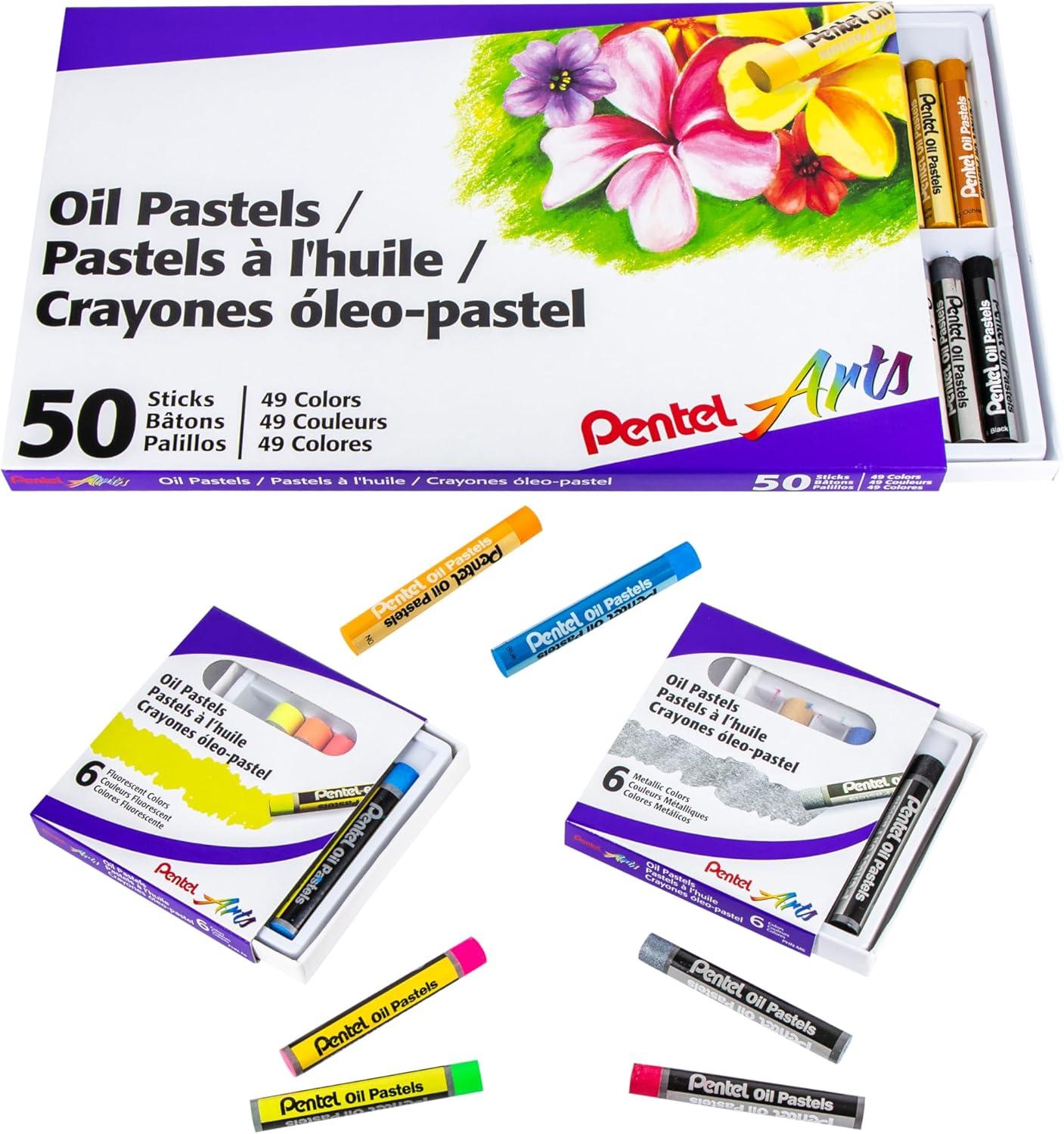 image:imagePentel Arts Oil Pastel Set Assorted Colors Set of 25 PHN2562 Count Pack of 1