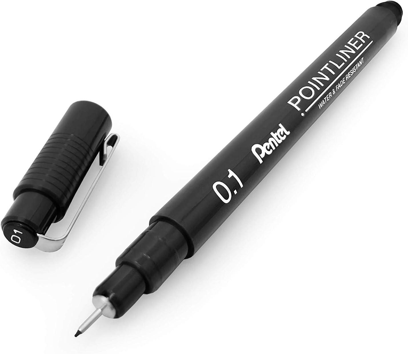 image:imagePentel Arts Pointliner Drawing Pen 01mm Black Ink Box of 12 Pens S20P1A