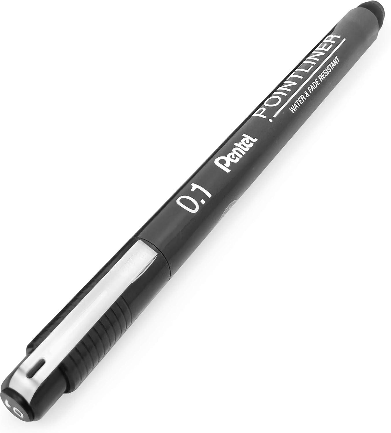 image:imagePentel Arts Pointliner Drawing Pen 01mm Black Ink Box of 12 Pens S20P1A