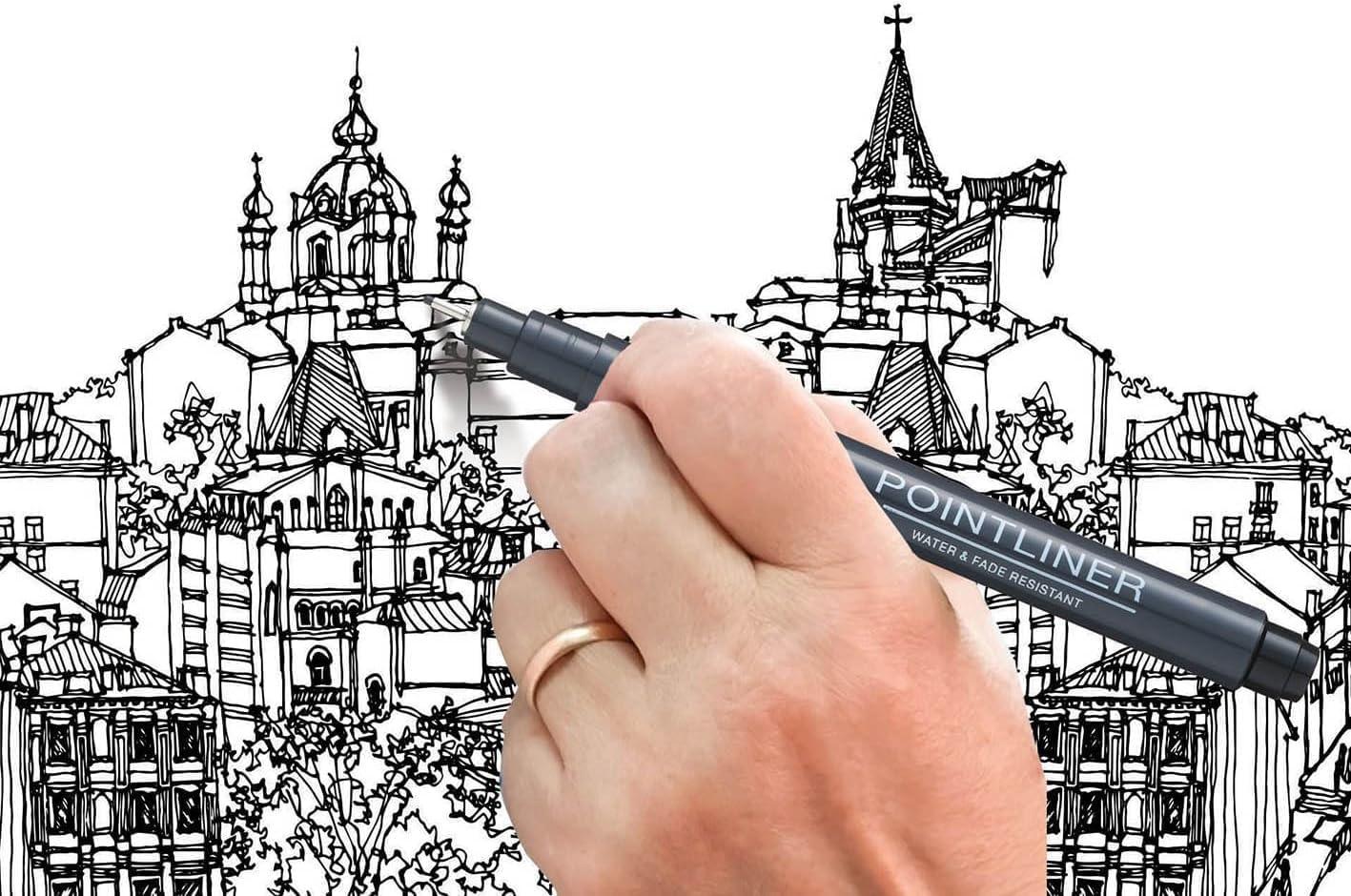 image:imagePentel Arts Pointliner Drawing Pen 08mm Black Ink Box of 12 Pens S20P8A