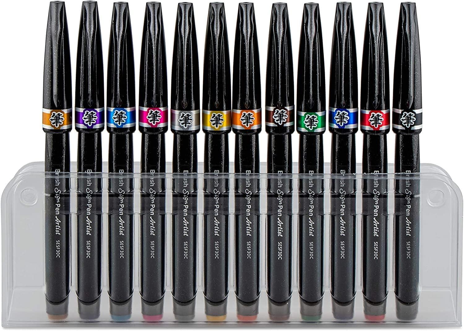 image:imagePentel Arts Sign Pen Micro Brush Assorted Ink FNPSVY 6pk SESF30BP6M112 Count Pack of 1
