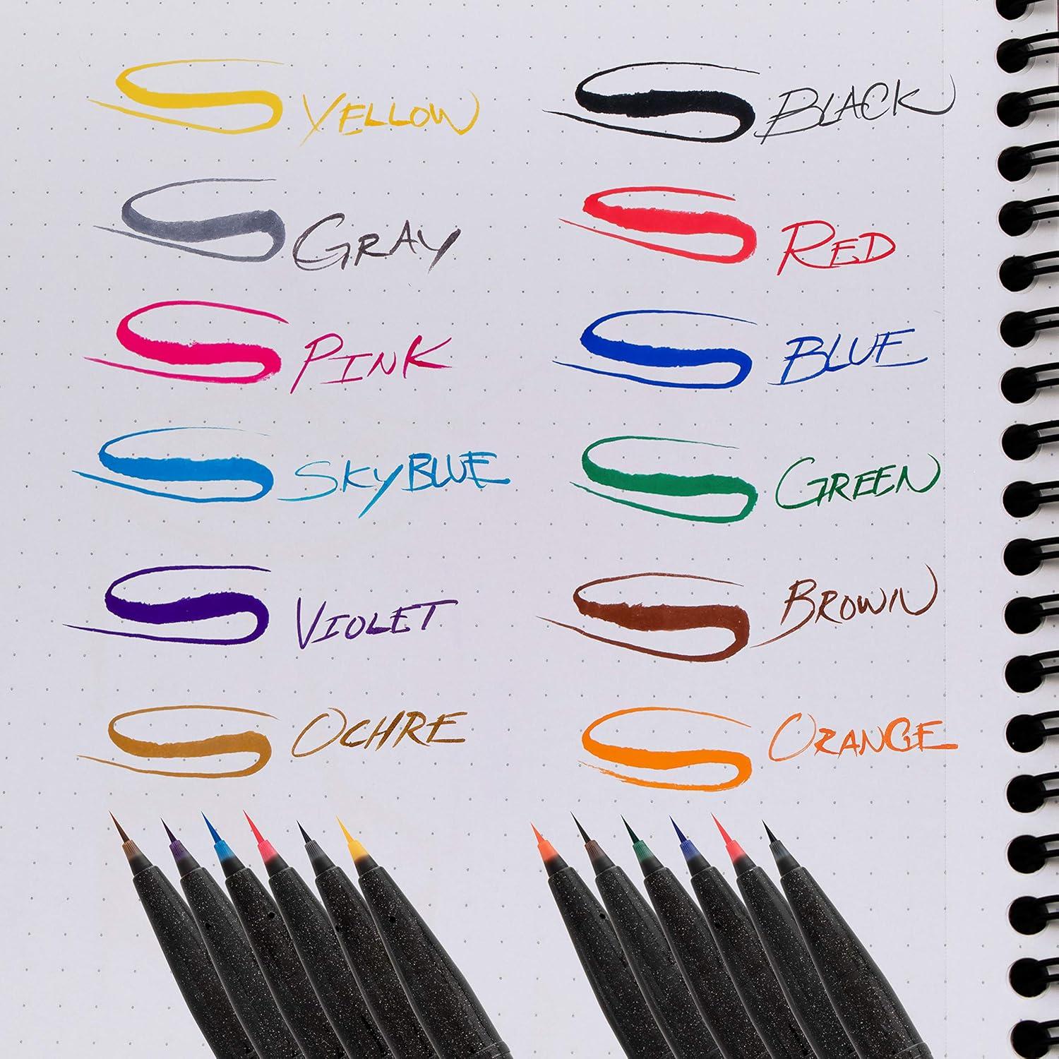 image:imagePentel Arts Sign Pen Micro Brush Assorted Ink FNPSVY 6pk SESF30BP6M12 Count Pack of 1