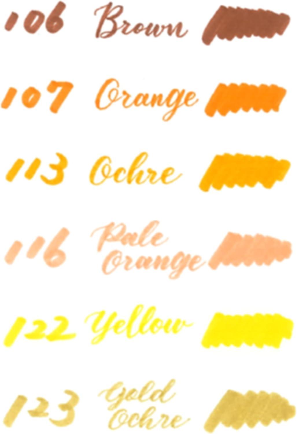 image:imagePentel Arts Sign Pen Twin Brush Pack of 6 Pens Yellow Hues SESW30CPC65