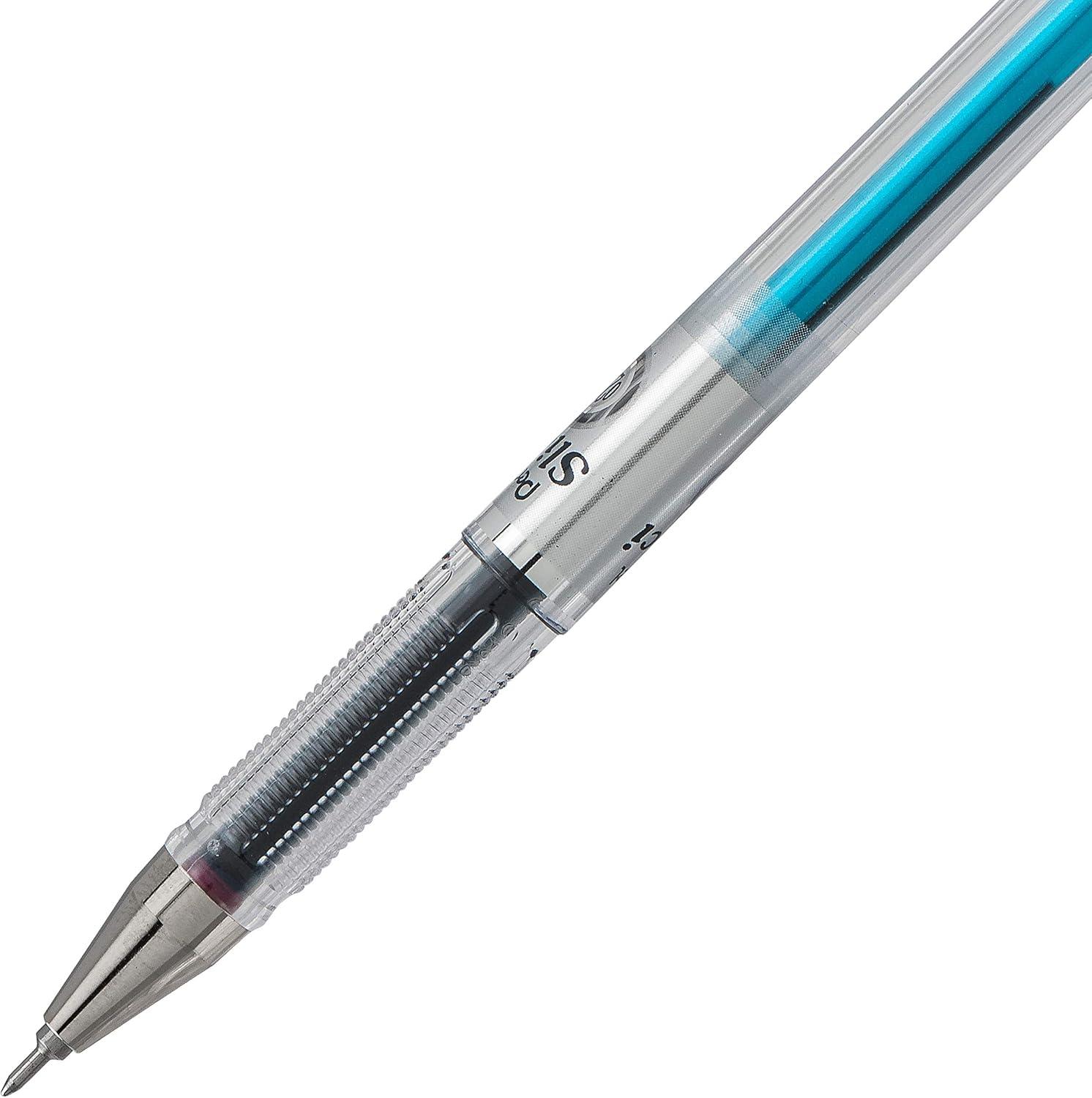 image:imagePentel Arts Slicci 025 mm Extra Fine Gel Pen Baby Blue Ink Box of 12 BG202S2