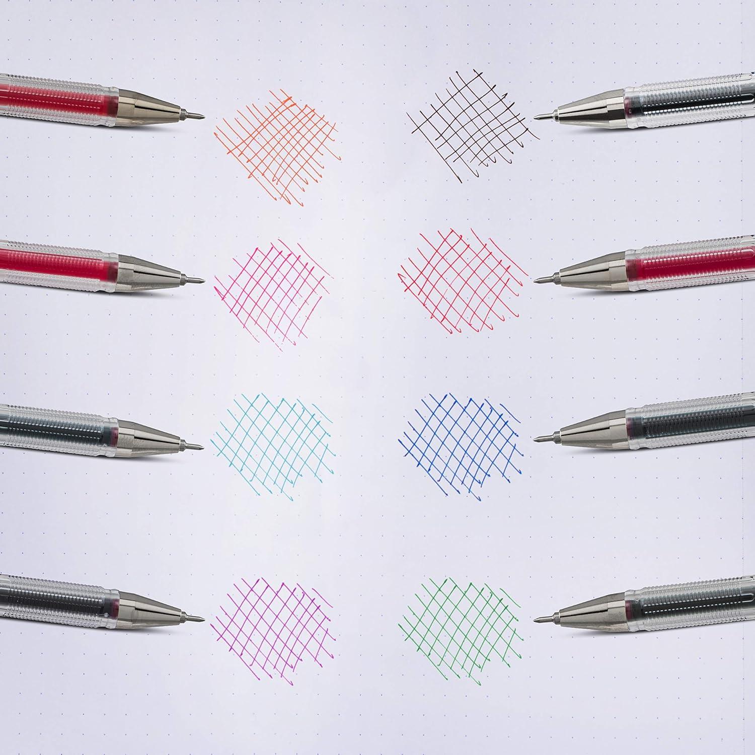 image:imagePentel Arts Slicci 08mm Needle Tip Medium Gel Pen Silver Metallic Ink BG208Z 12 PackViolet