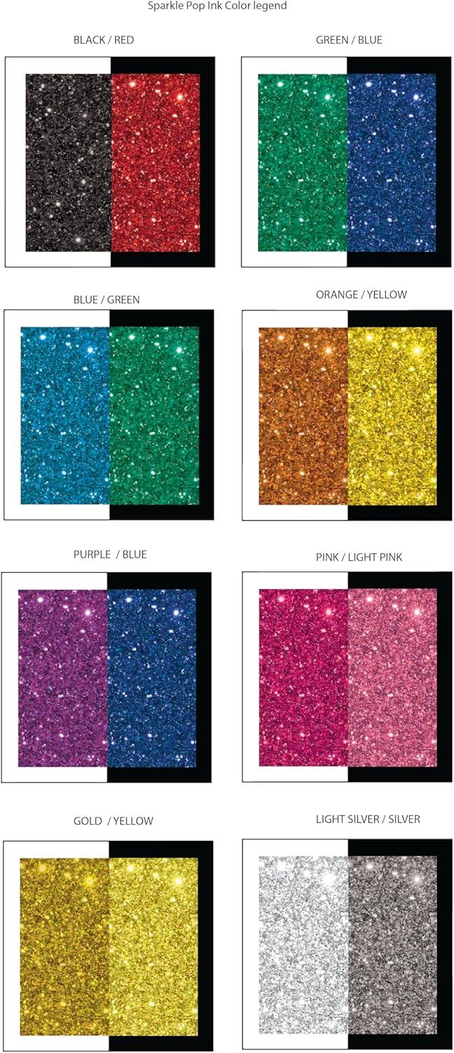 image:imagePentel Arts Sparkle Pop Gel Pen Refill 10mm Bold Line BlackRed Ink Pack of 12 Refills KF10DASilver