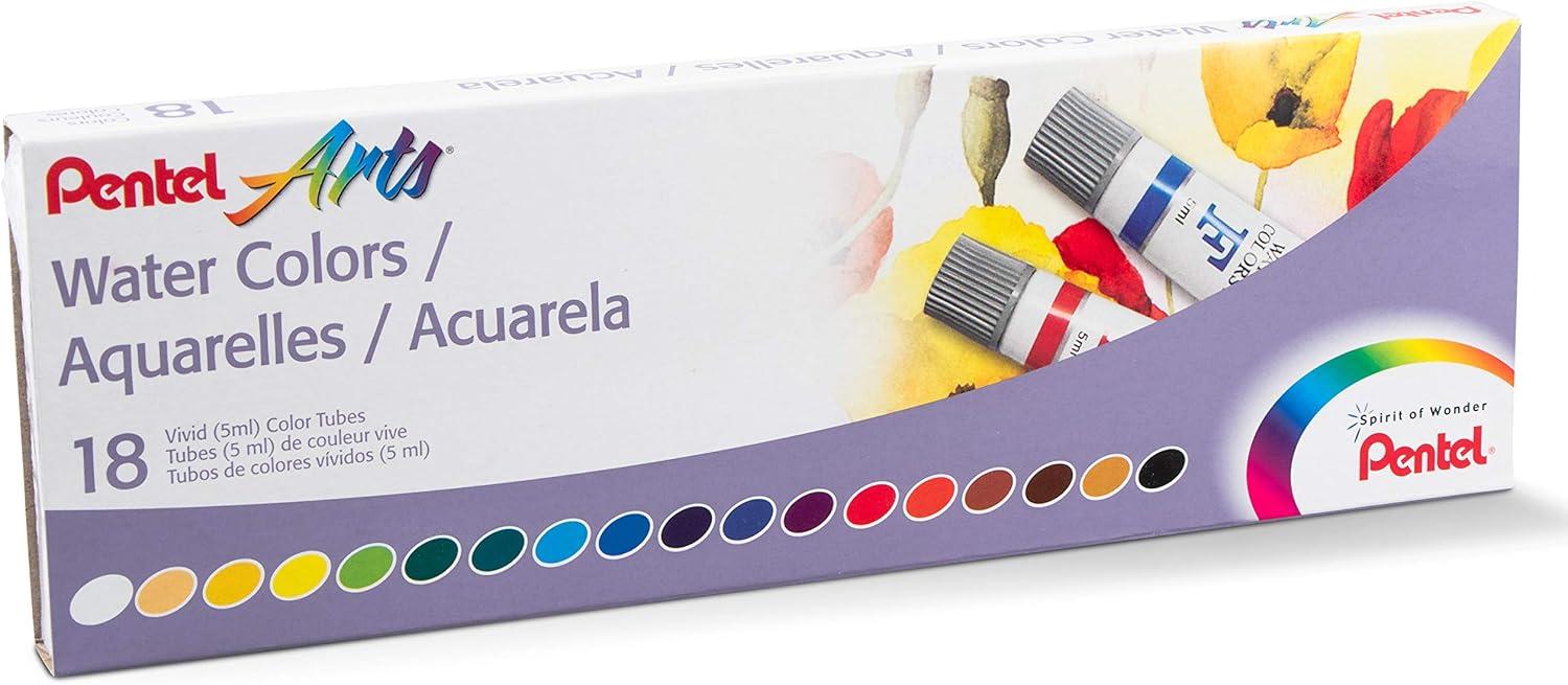 image:imagePentel Arts Water Colors Assorted Colors Pack of 18 WFRS1890 count Pack of 1