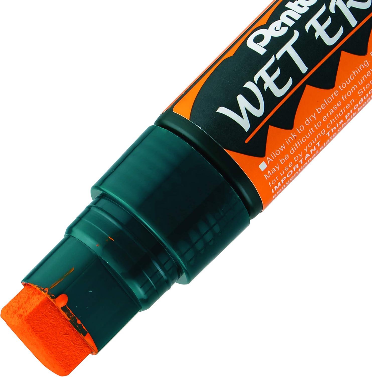 image:imagePentel Arts Wet Erase Chalk Marker Jumbo Tip Black Ink Box of 12 SMW56AOrange