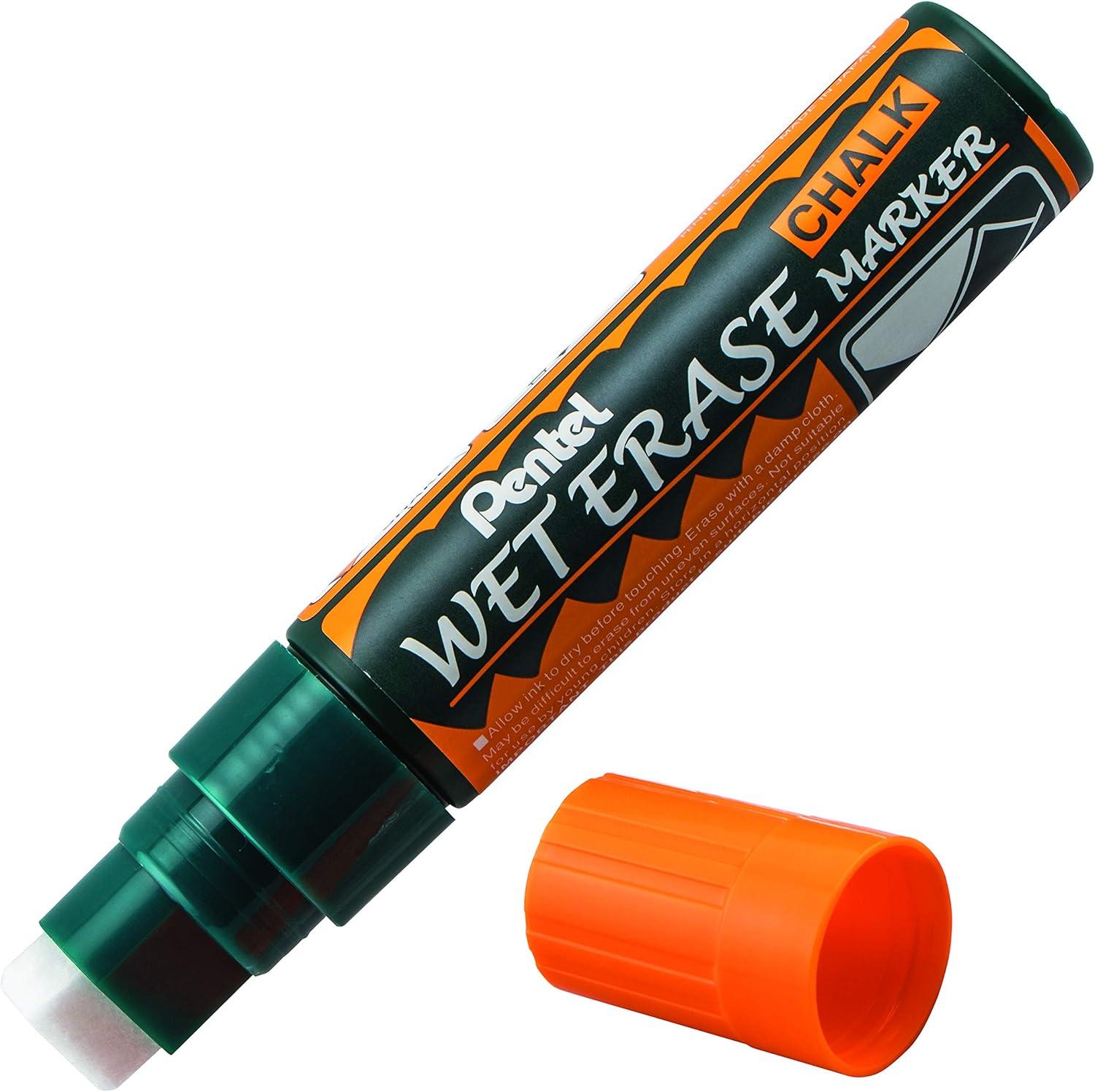 image:imagePentel Arts Wet Erase Chalk Marker Jumbo Tip Black Ink Box of 12 SMW56AOrange