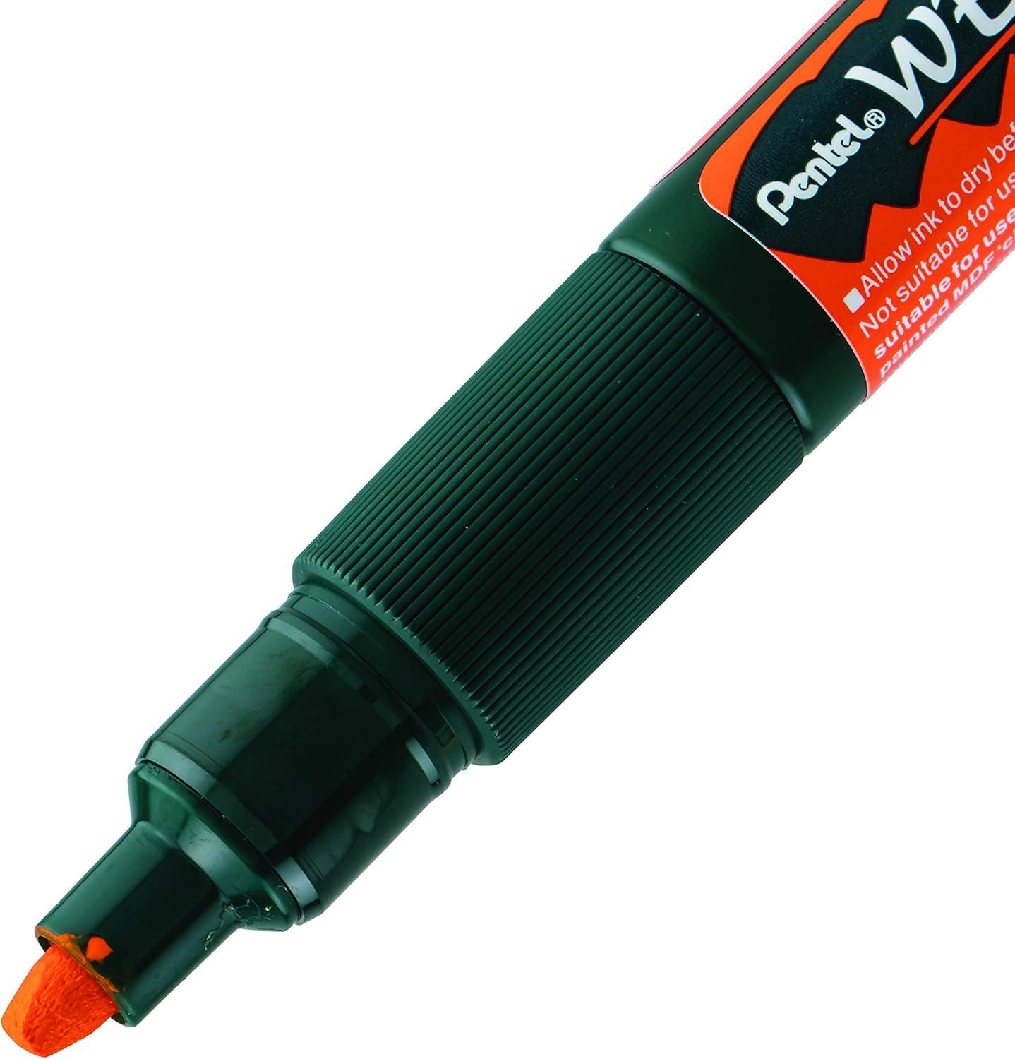 image:imagePentel Arts Wet Erase Chalk Marker Jumbo Tip Black Ink Box of 12 SMW56AOrange