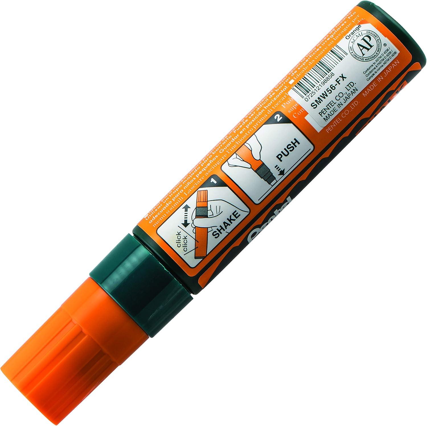 image:imagePentel Arts Wet Erase Chalk Marker Jumbo Tip Black Ink Box of 12 SMW56AOrange