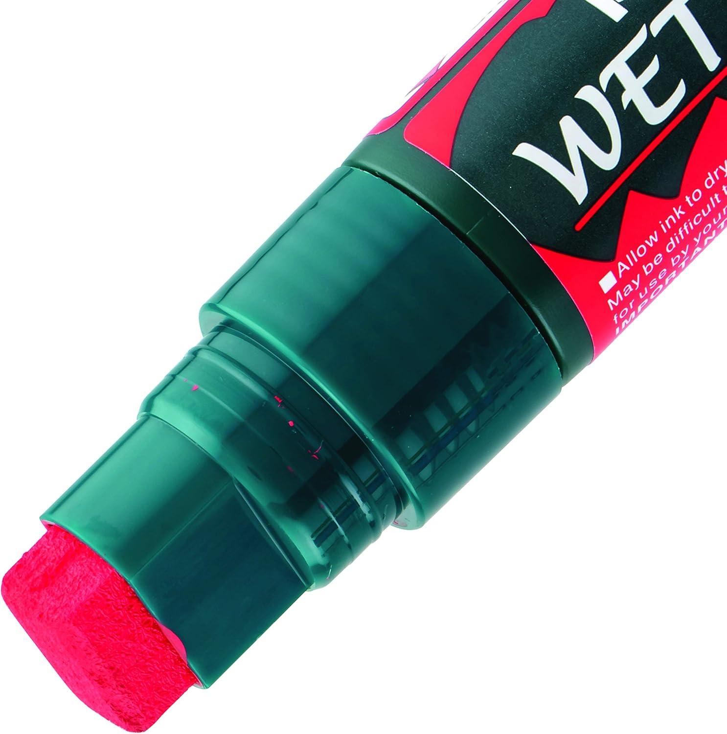 image:imagePentel Arts Wet Erase Chalk Marker Jumbo Tip Black Ink Box of 12 SMW56ARed