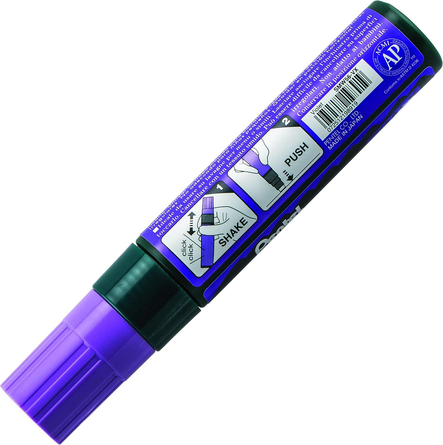 image:imagePentel Arts Wet Erase Chalk Marker Jumbo Tip Black Ink Box of 12 SMW56AViolet