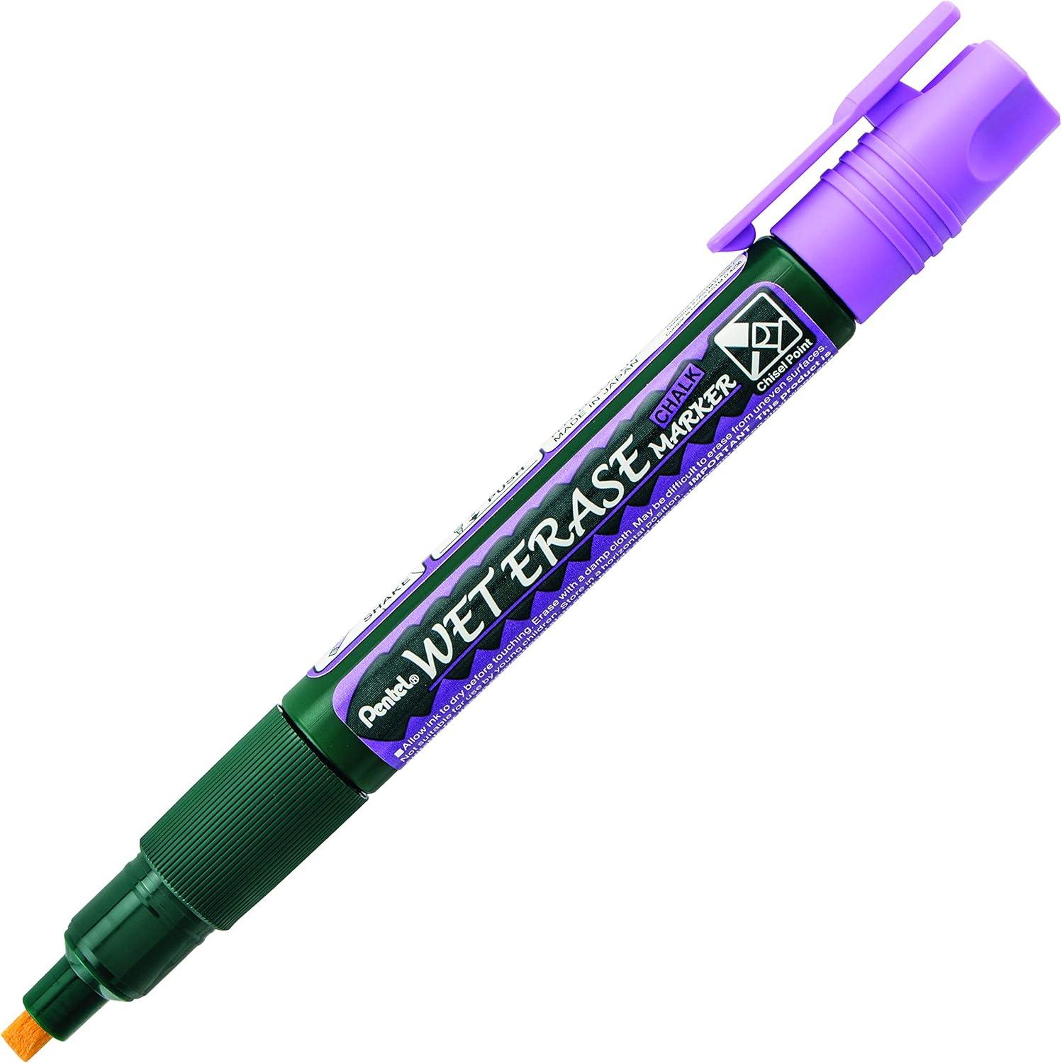 image:imagePentel Arts Wet Erase Chalk Marker Jumbo Tip Black Ink Box of 12 SMW56AViolet